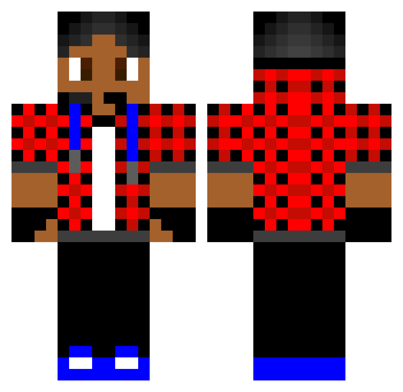 EdNic109 Minecraft skin, front and back view