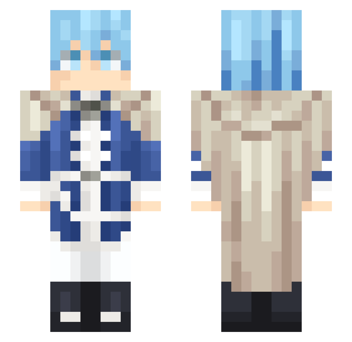 MinkThi1212 Minecraft skin, front and back view