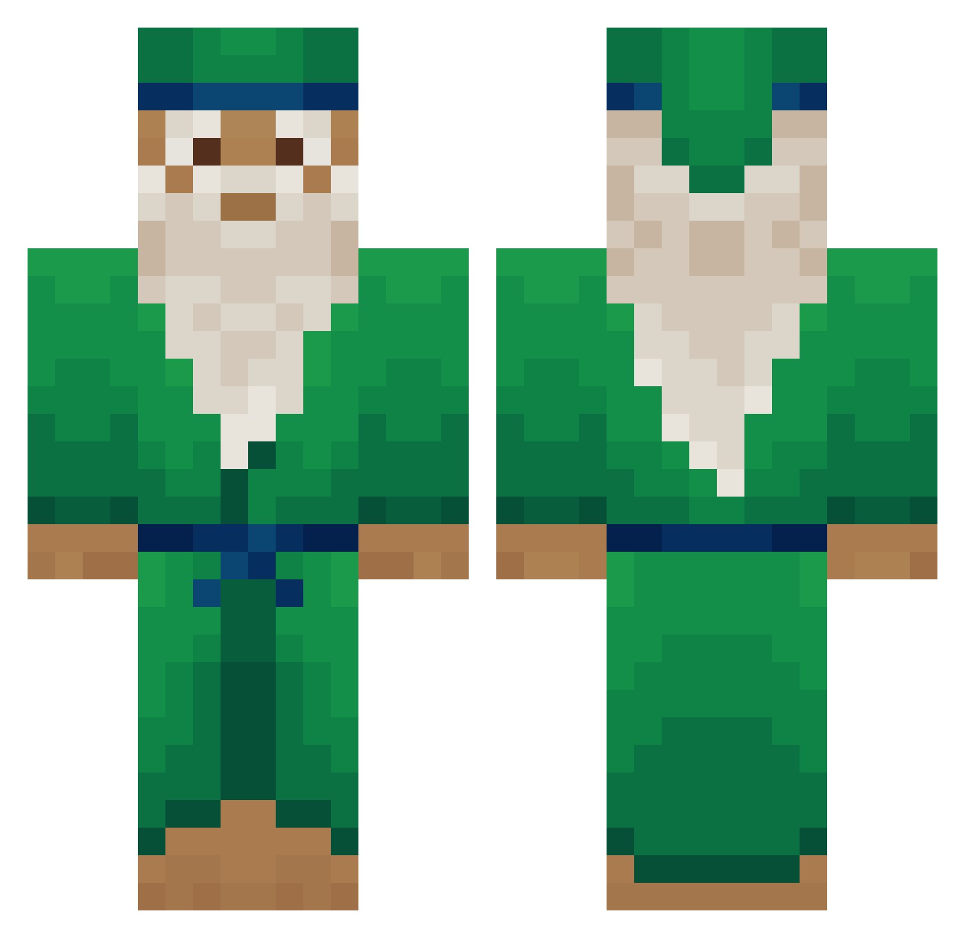 Cholleewoosh Minecraft skin, front and back view