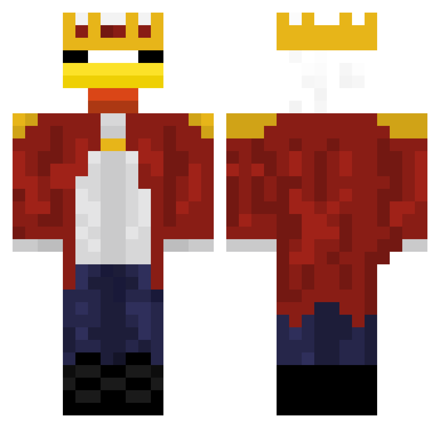 stillgoated Minecraft skin, front and back view
