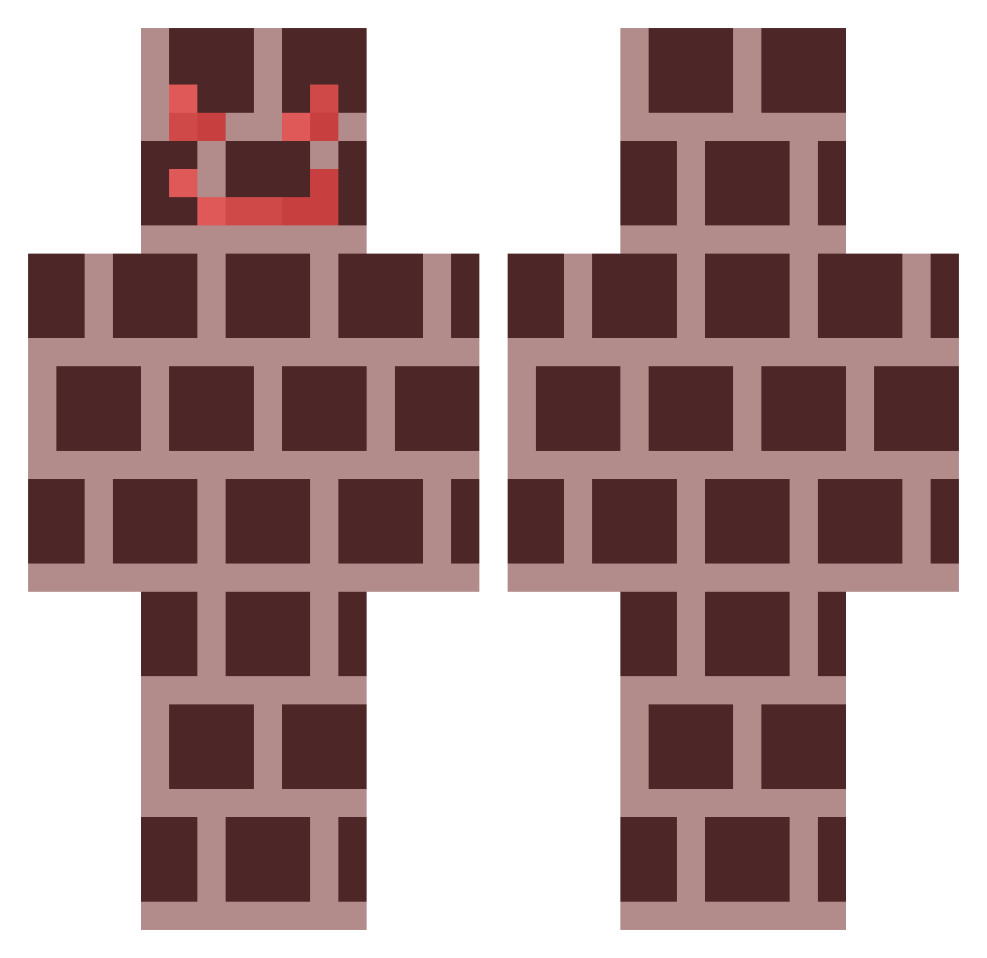 FrigidTempera Minecraft skin, front and back view