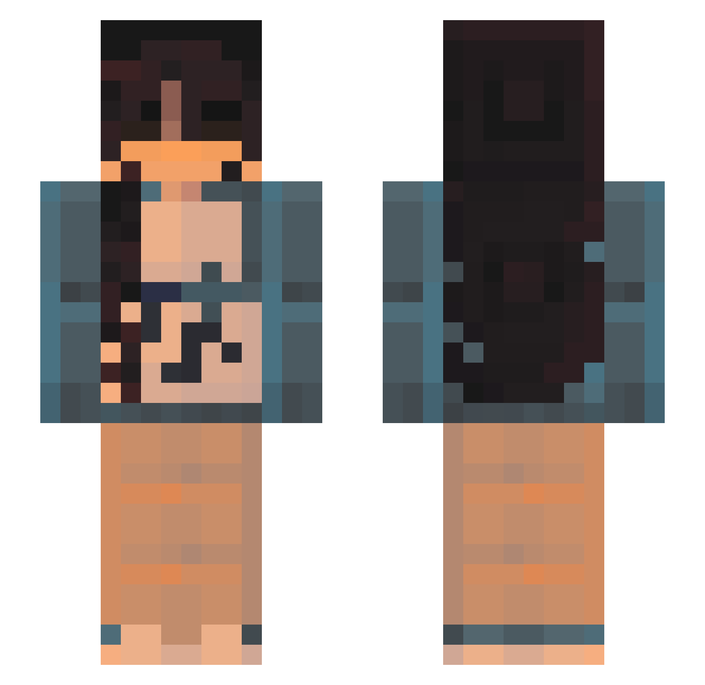 cerealfrog Minecraft skin, front and back view