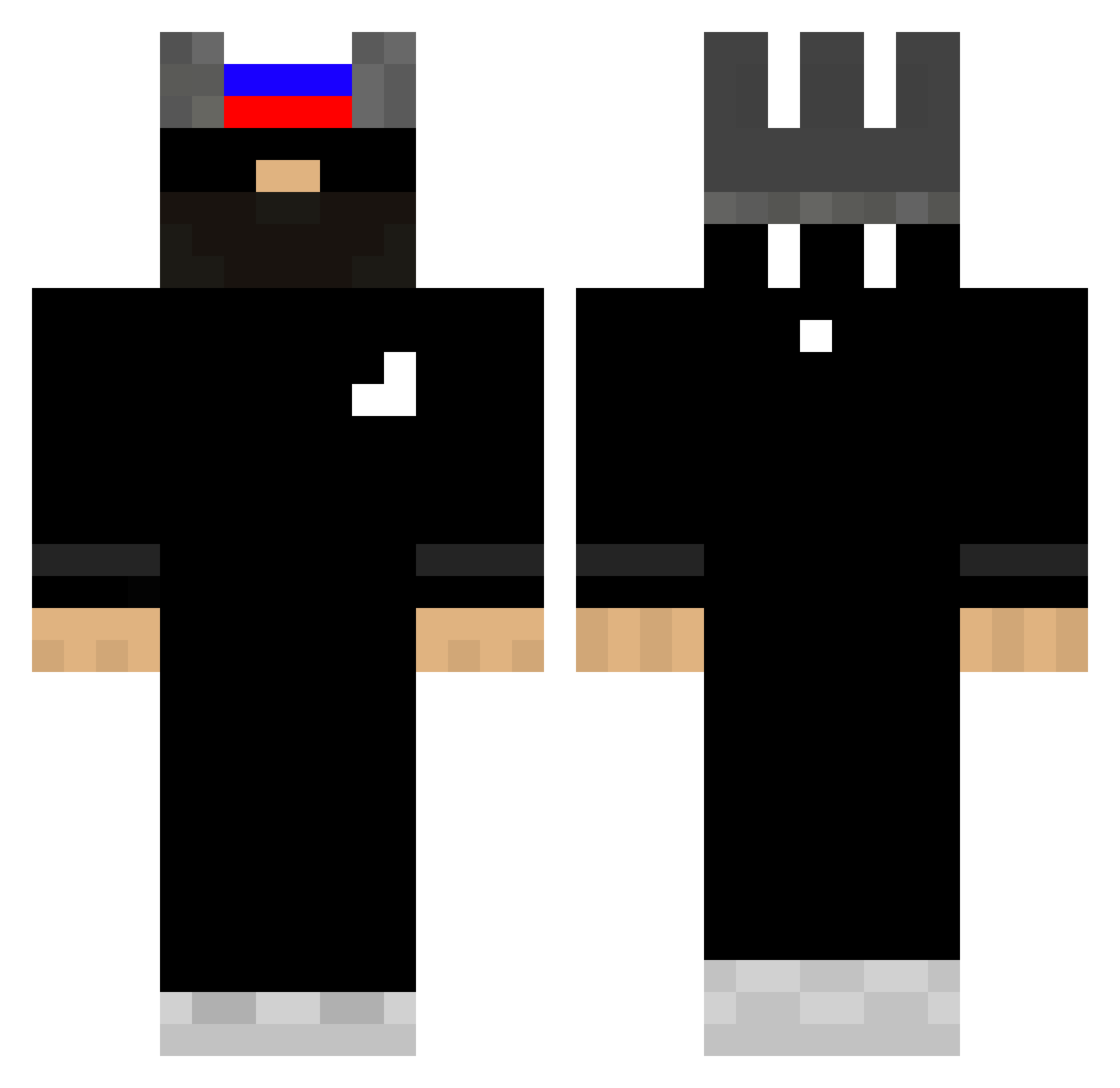 CommandX3k6 Minecraft skin, front and back view