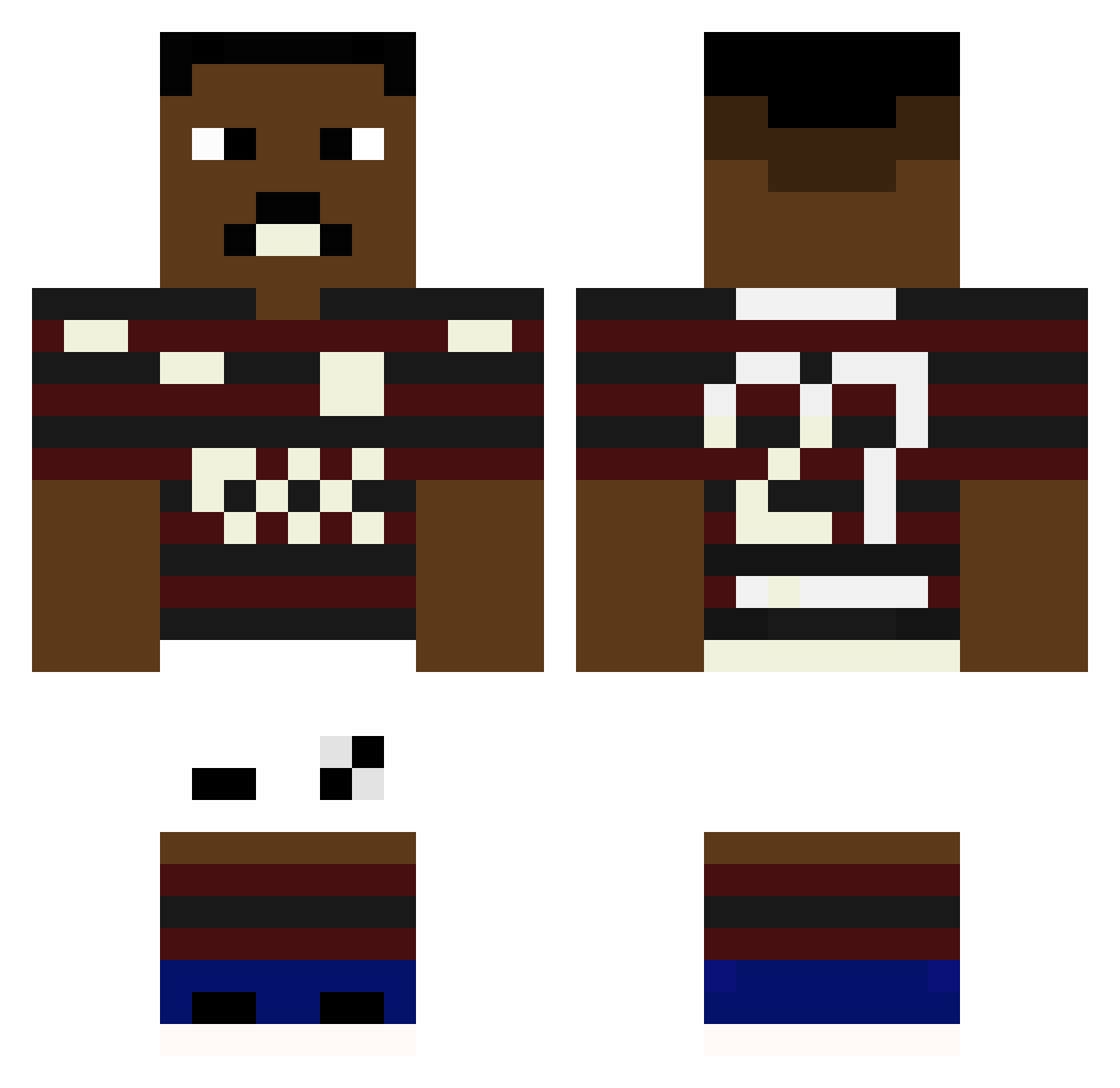 galaolol Minecraft skin, front and back view
