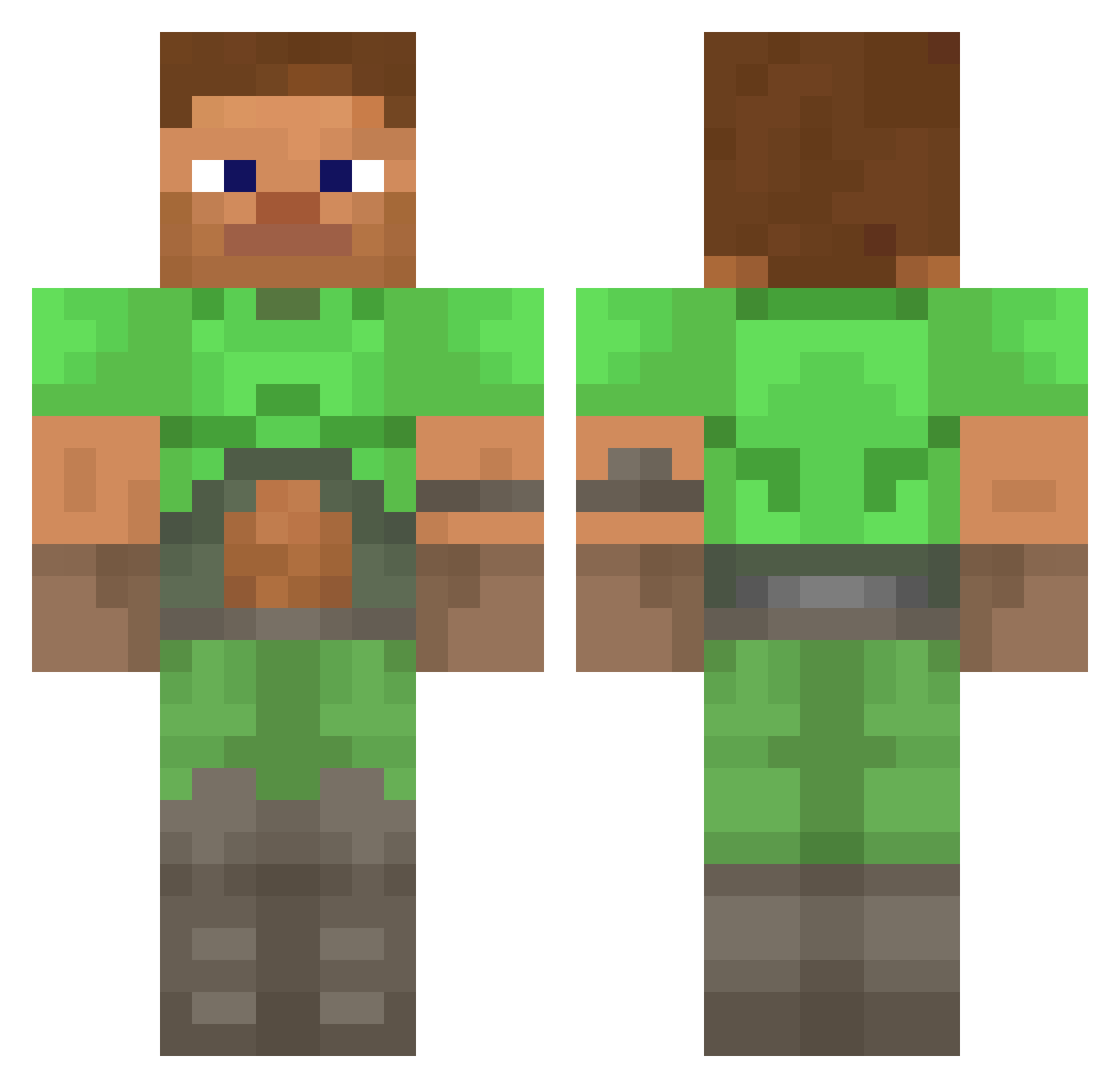 vxgd Minecraft skin, front and back view