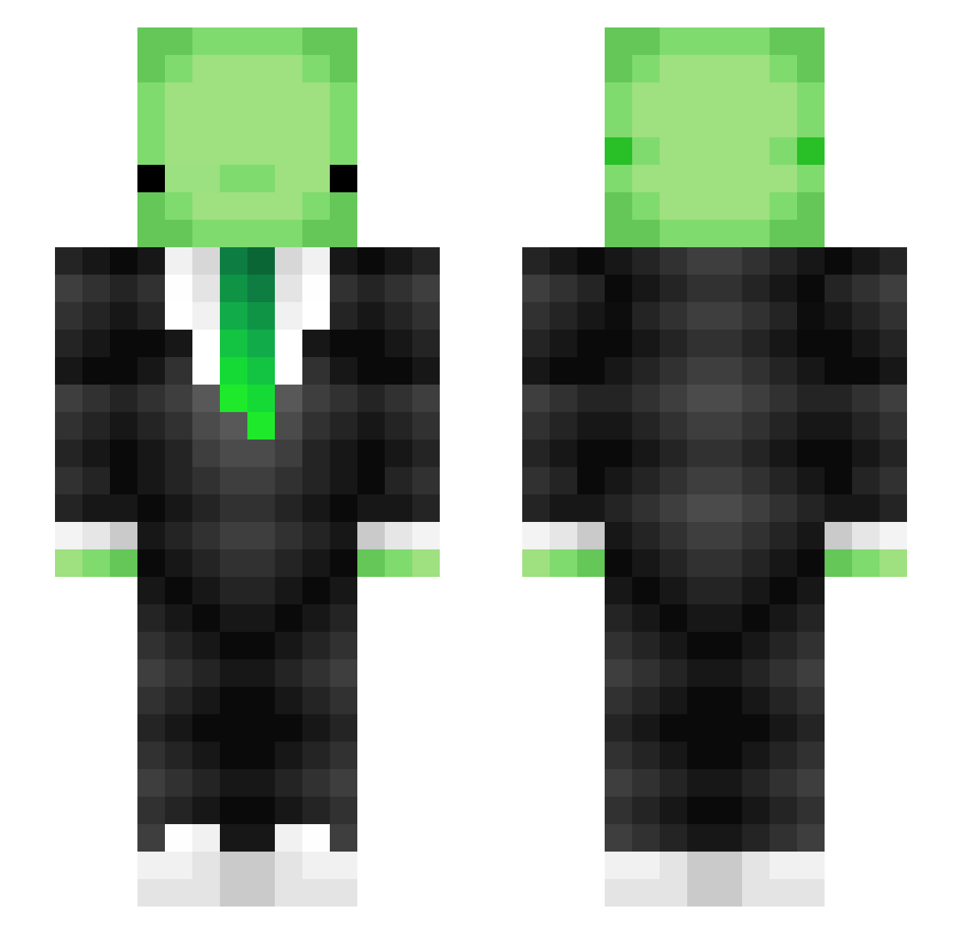Gary09TV Minecraft skin, front and back view