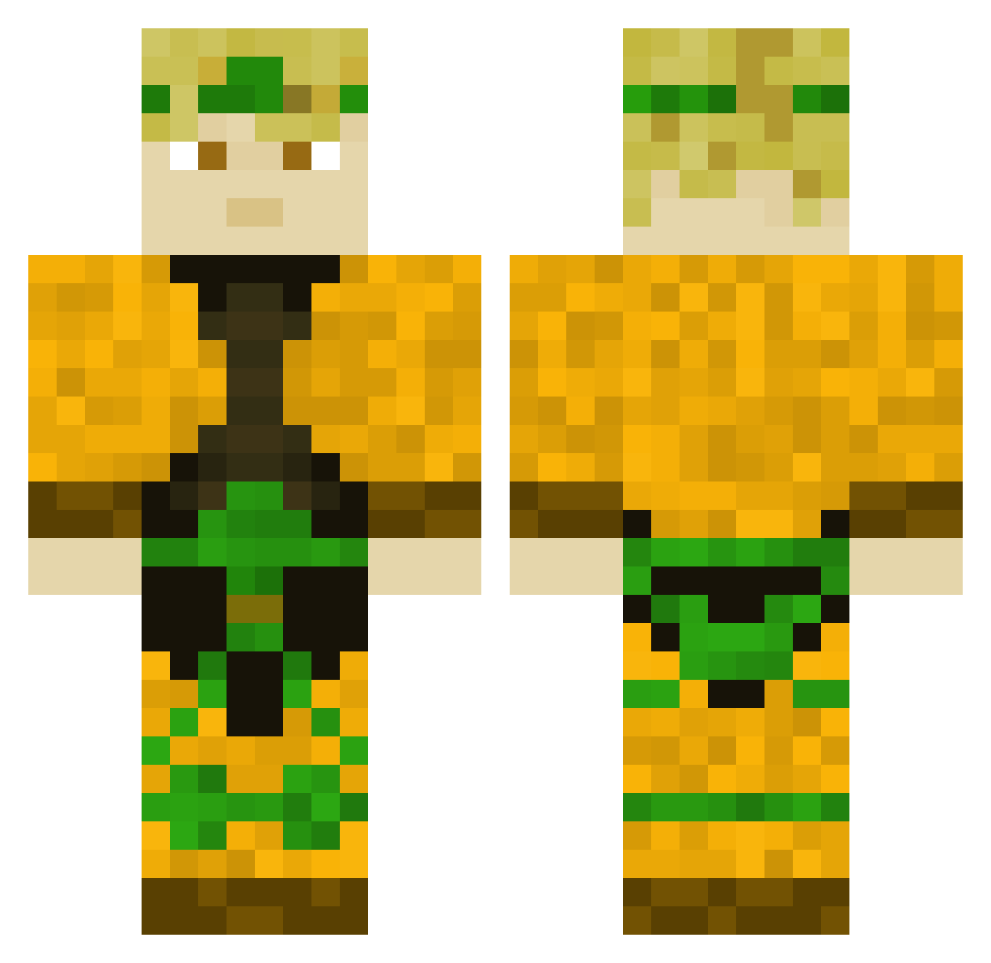 GajeelKotaro Minecraft skin, front and back view