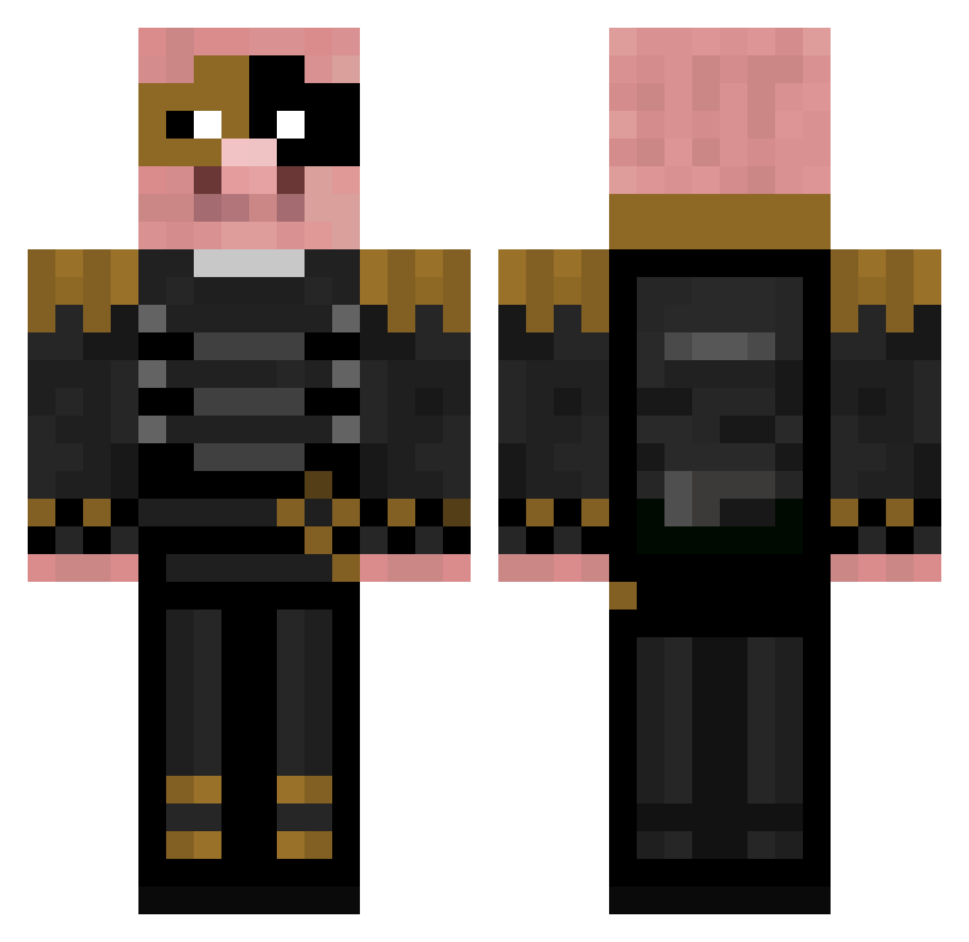Kippepasta5 Minecraft skin, front and back view