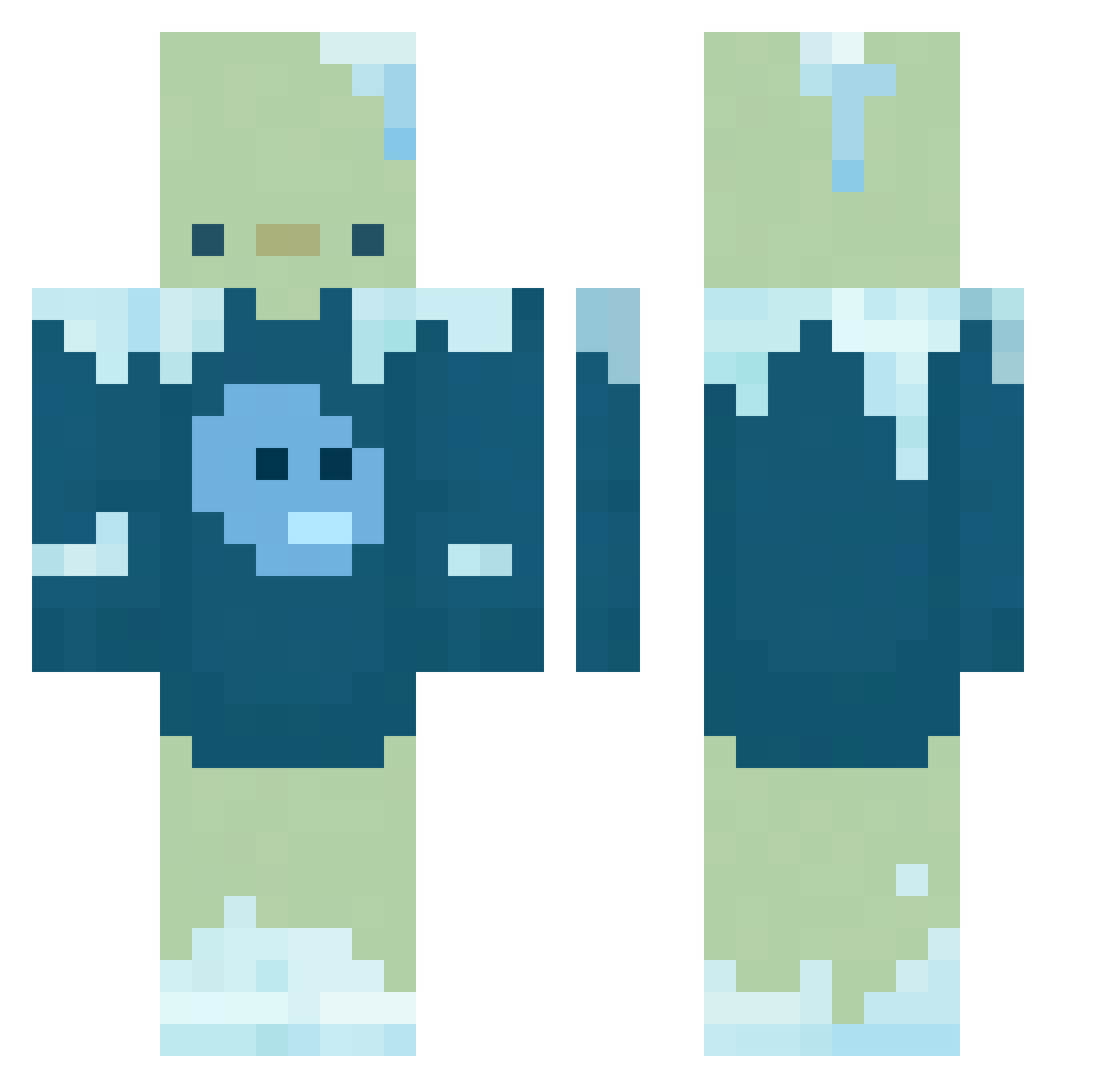 Peqnut_ Minecraft skin, front and back view