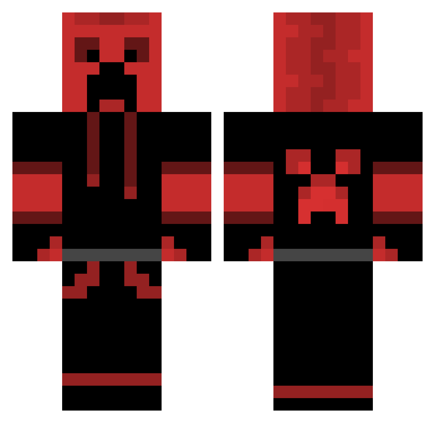 Zarathros Minecraft skin, front and back view