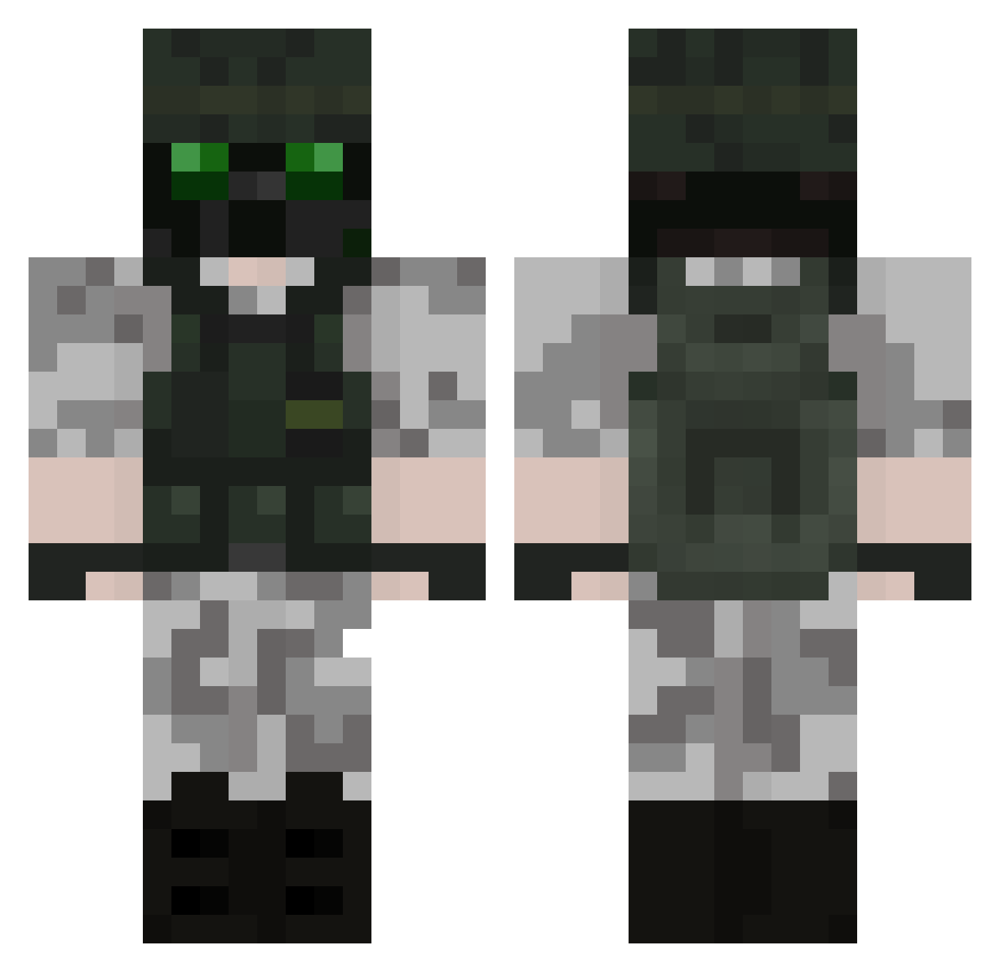 Abisal_is Minecraft skin, front and back view