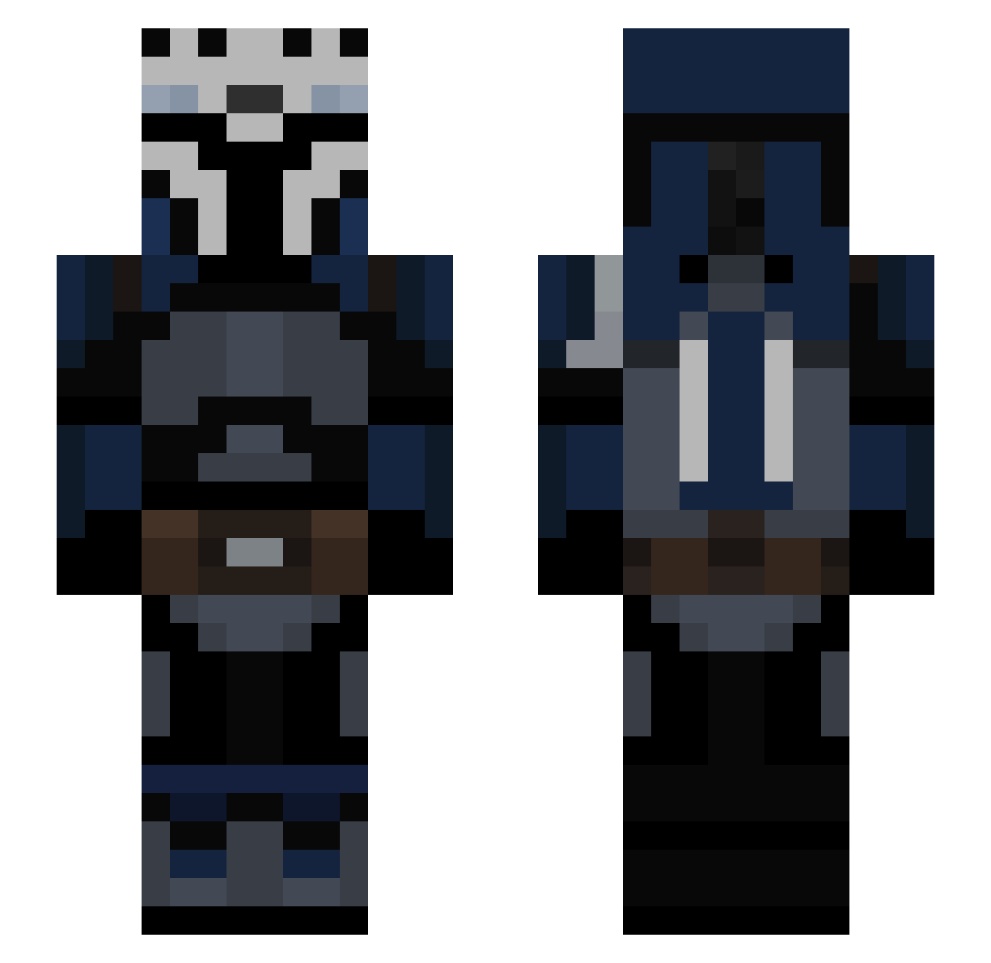 Jellboey Minecraft skin, front and back view