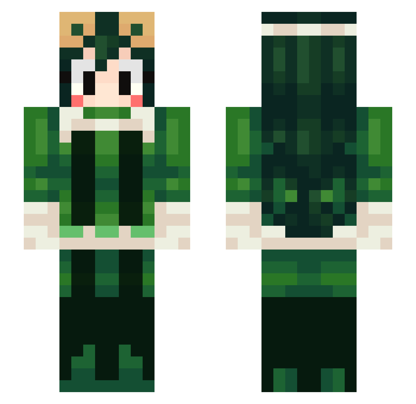LaParce Minecraft skin, front and back view