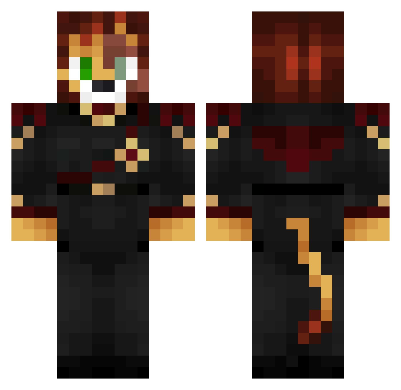 QUINETE455 Minecraft skin, front and back view