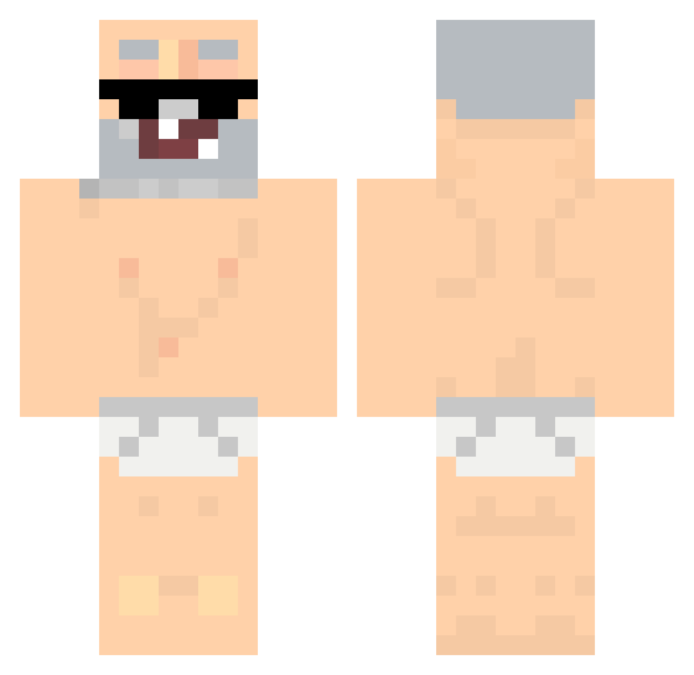 jkmaster21 Minecraft skin, front and back view