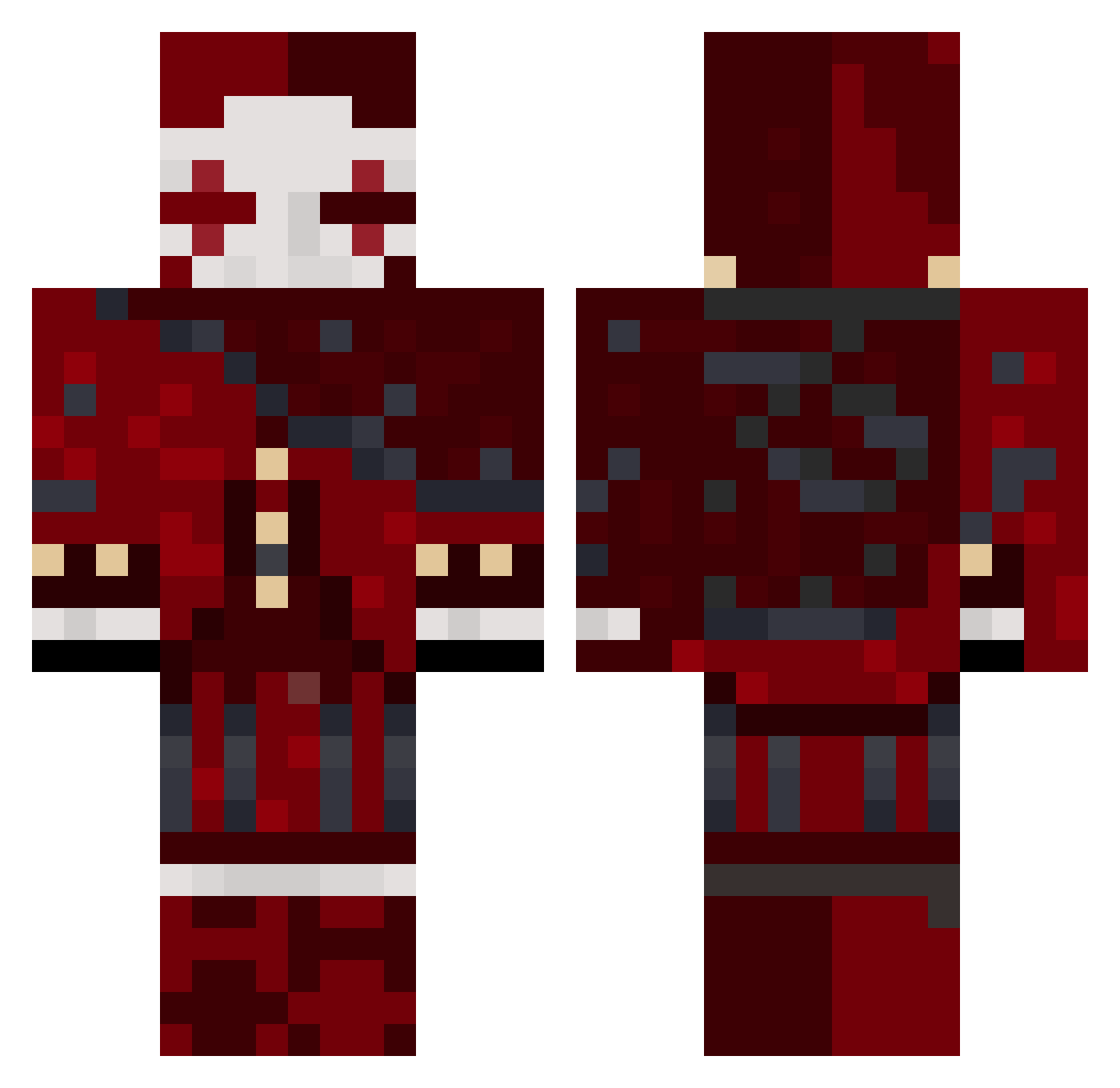 ImJustJesting Minecraft skin, front and back view