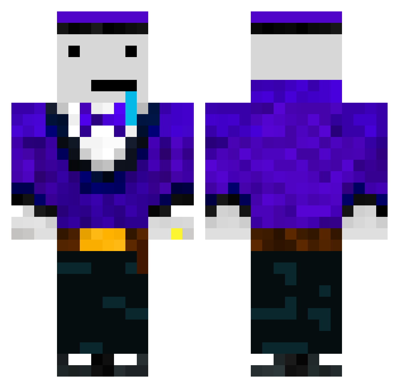 sailormalak Minecraft skin, front and back view