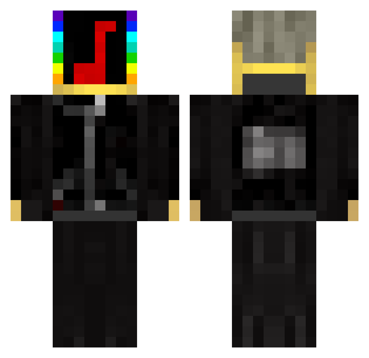 2upset2die Minecraft skin, front and back view