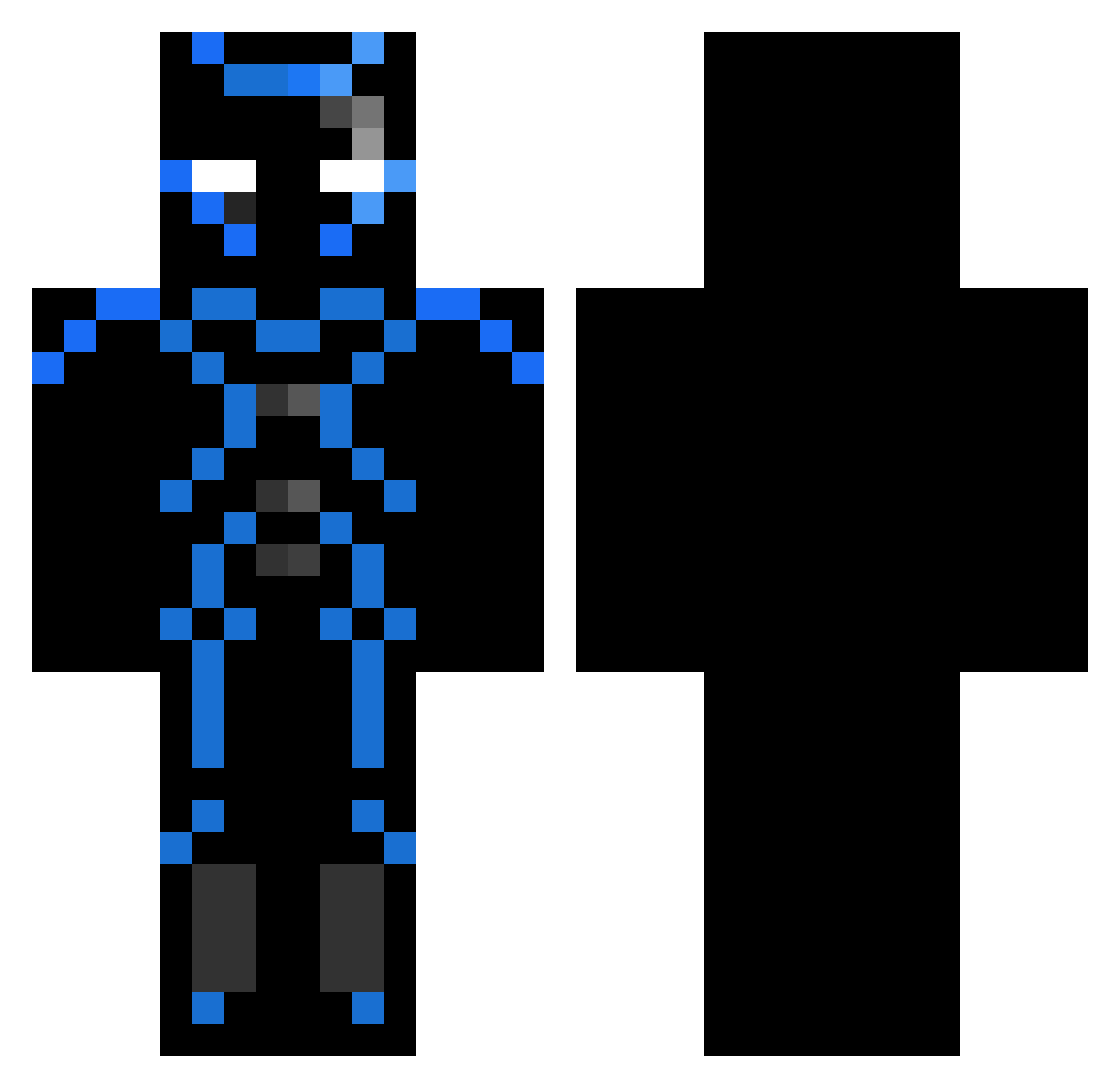 Huarache Minecraft skin, front and back view