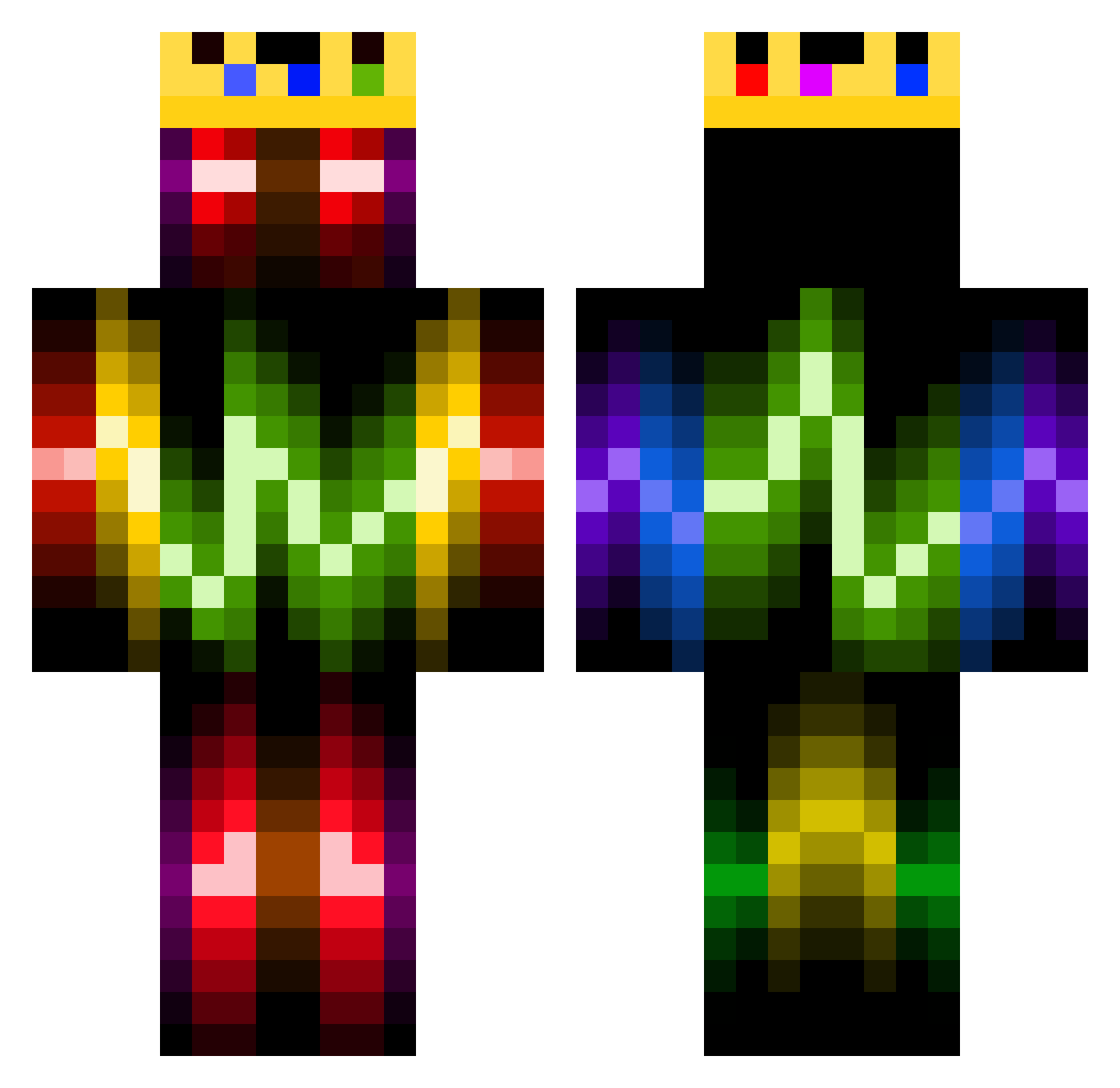 RyZe69420 Minecraft skin, front and back view