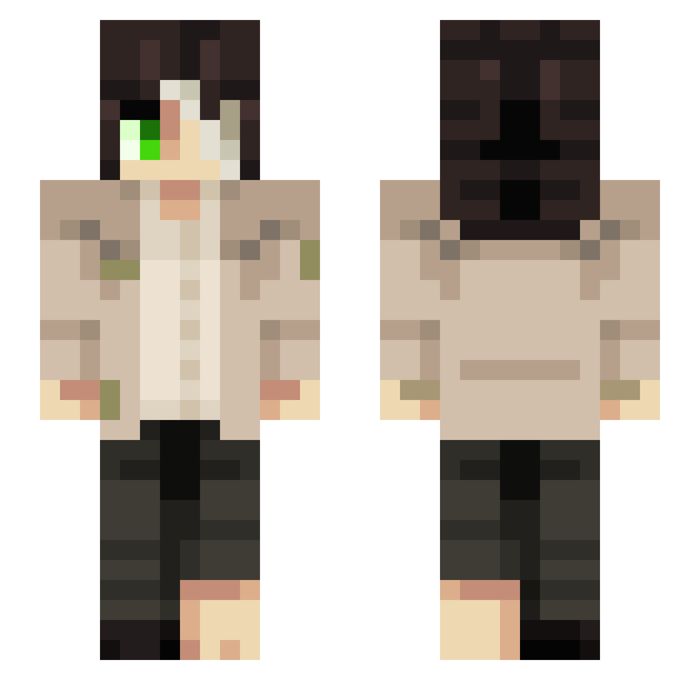 krauto07 Minecraft skin, front and back view