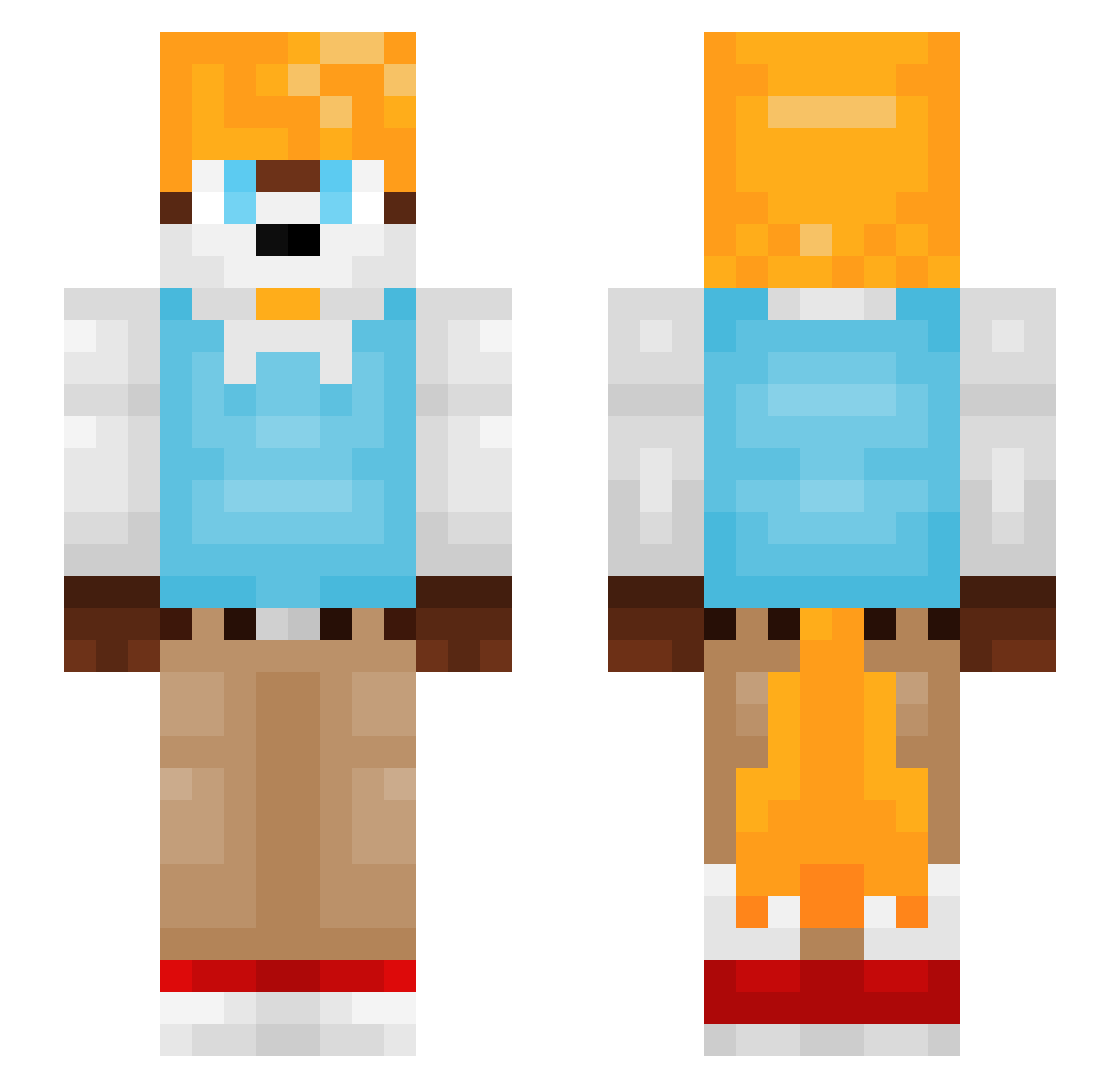theLordofSharks Minecraft skin, front and back view