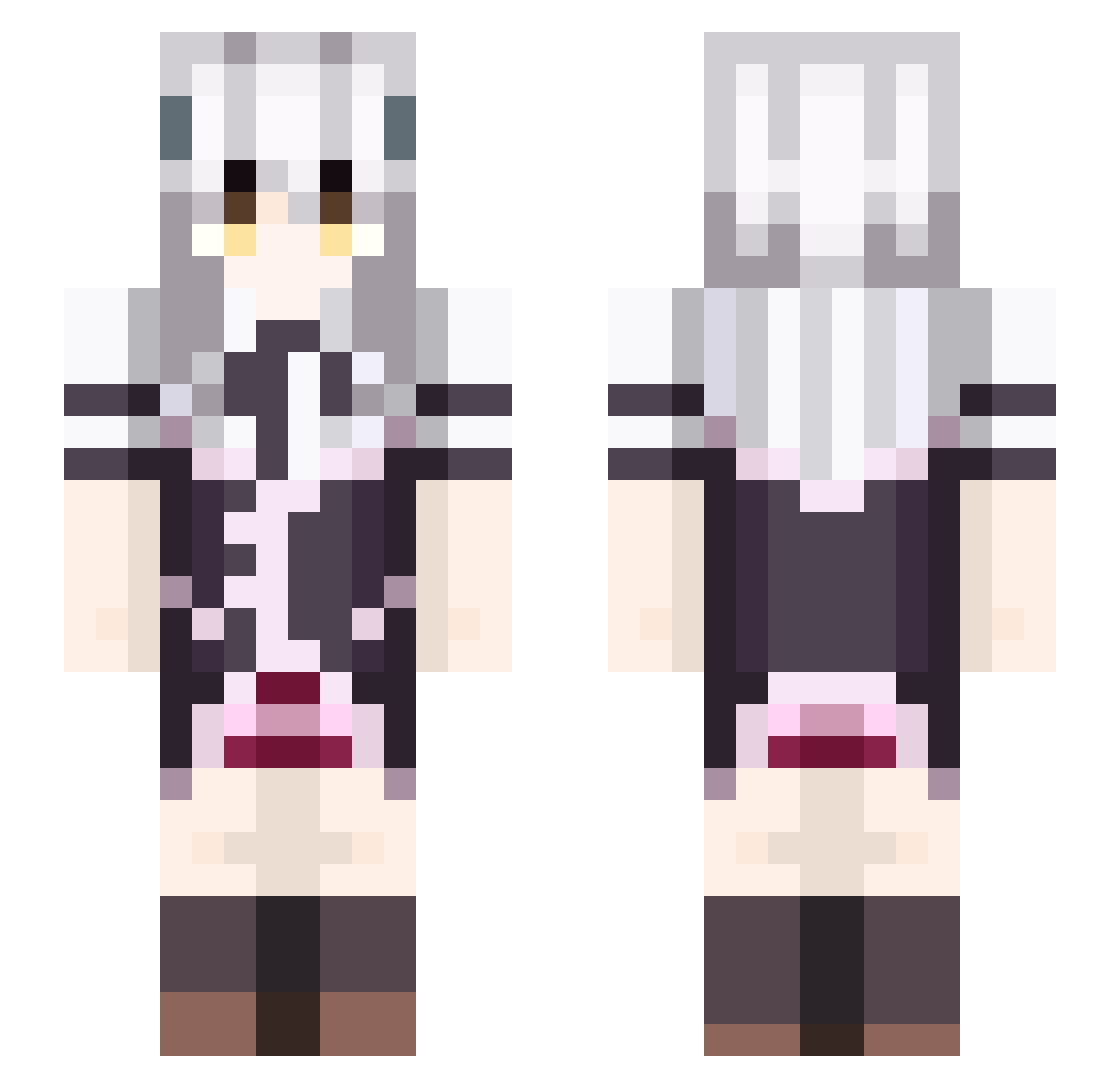 MatsSuper Minecraft skin, front and back view