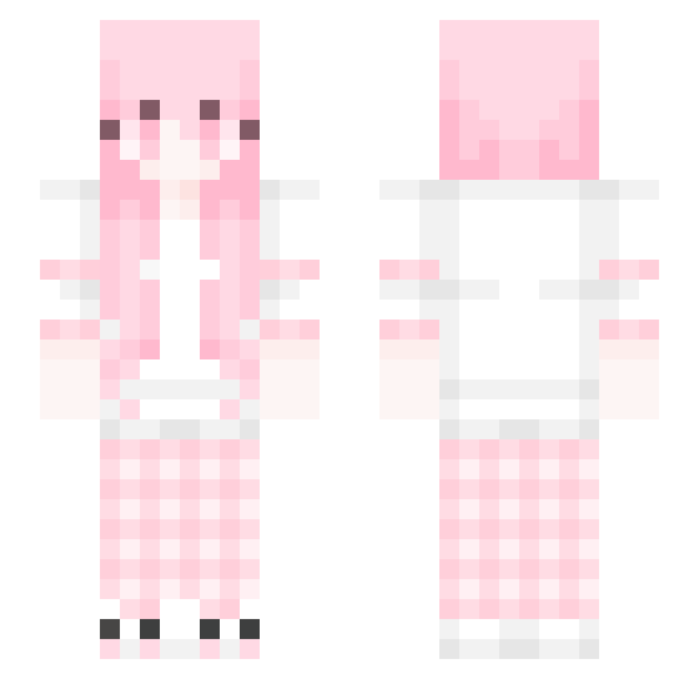 PRIMEcrypto Minecraft skin, front and back view
