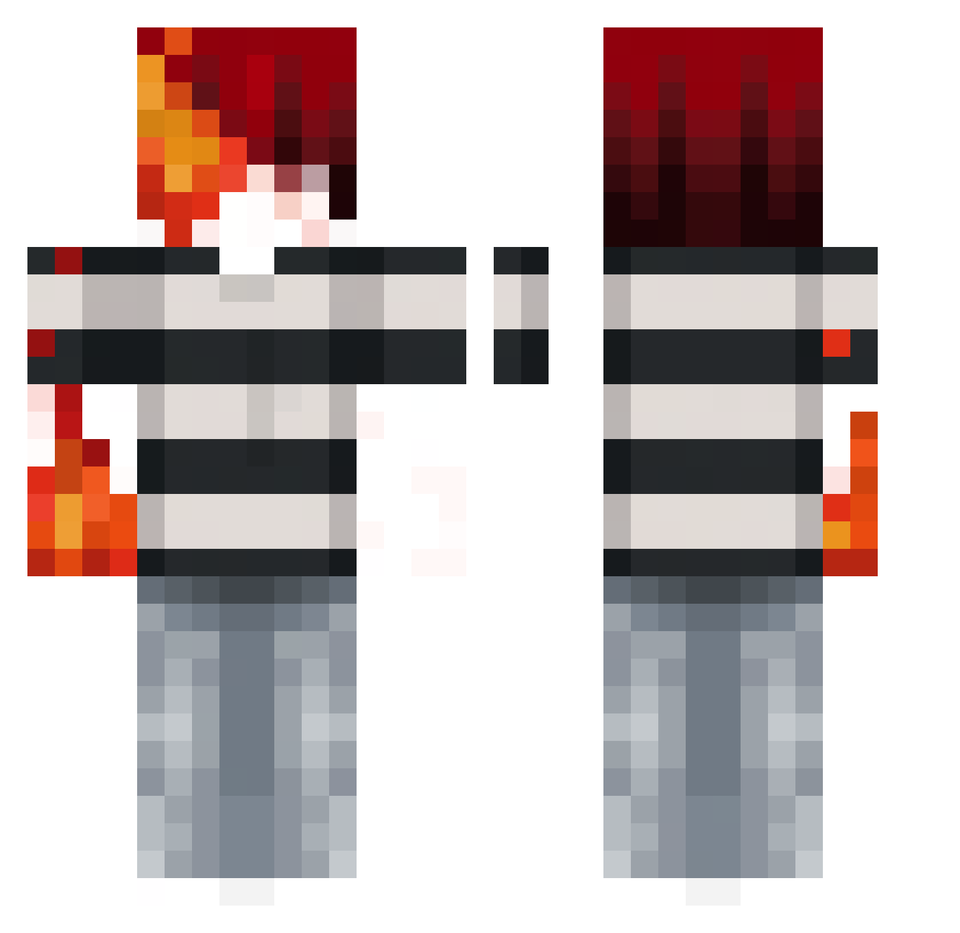Petricko94 Minecraft skin, front and back view