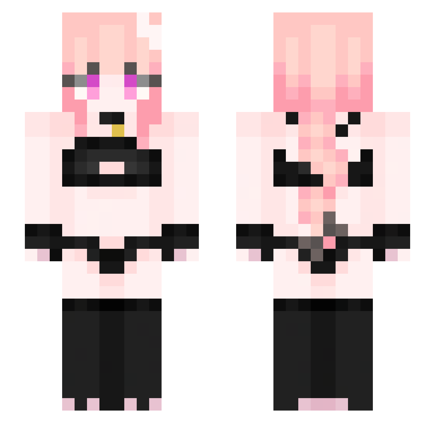 lolo40fox Minecraft skin, front and back view