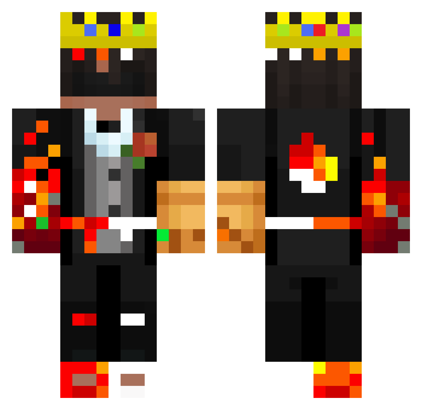 Jo_14910 Minecraft skin, front and back view