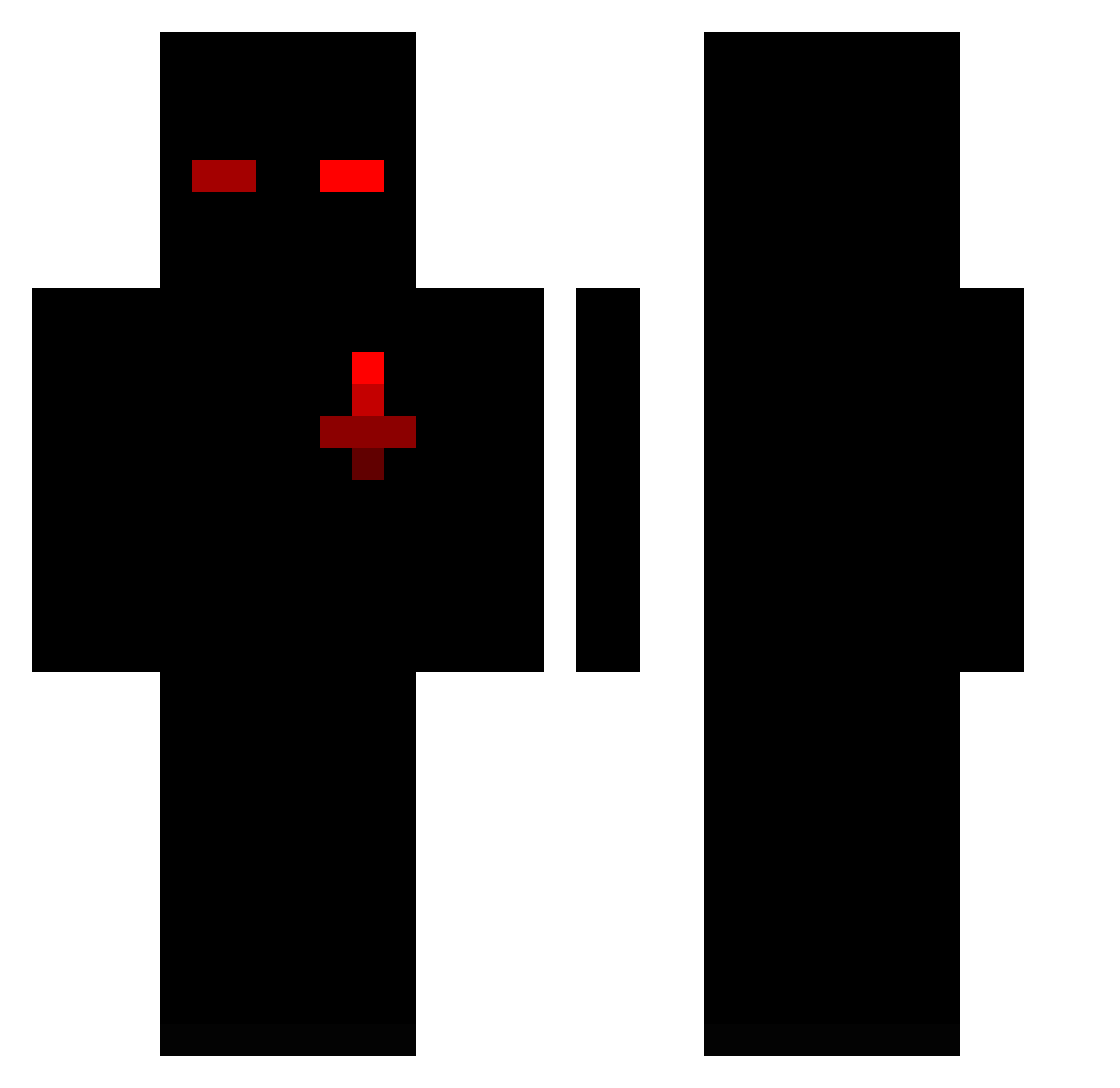Misplays Minecraft skin, front and back view
