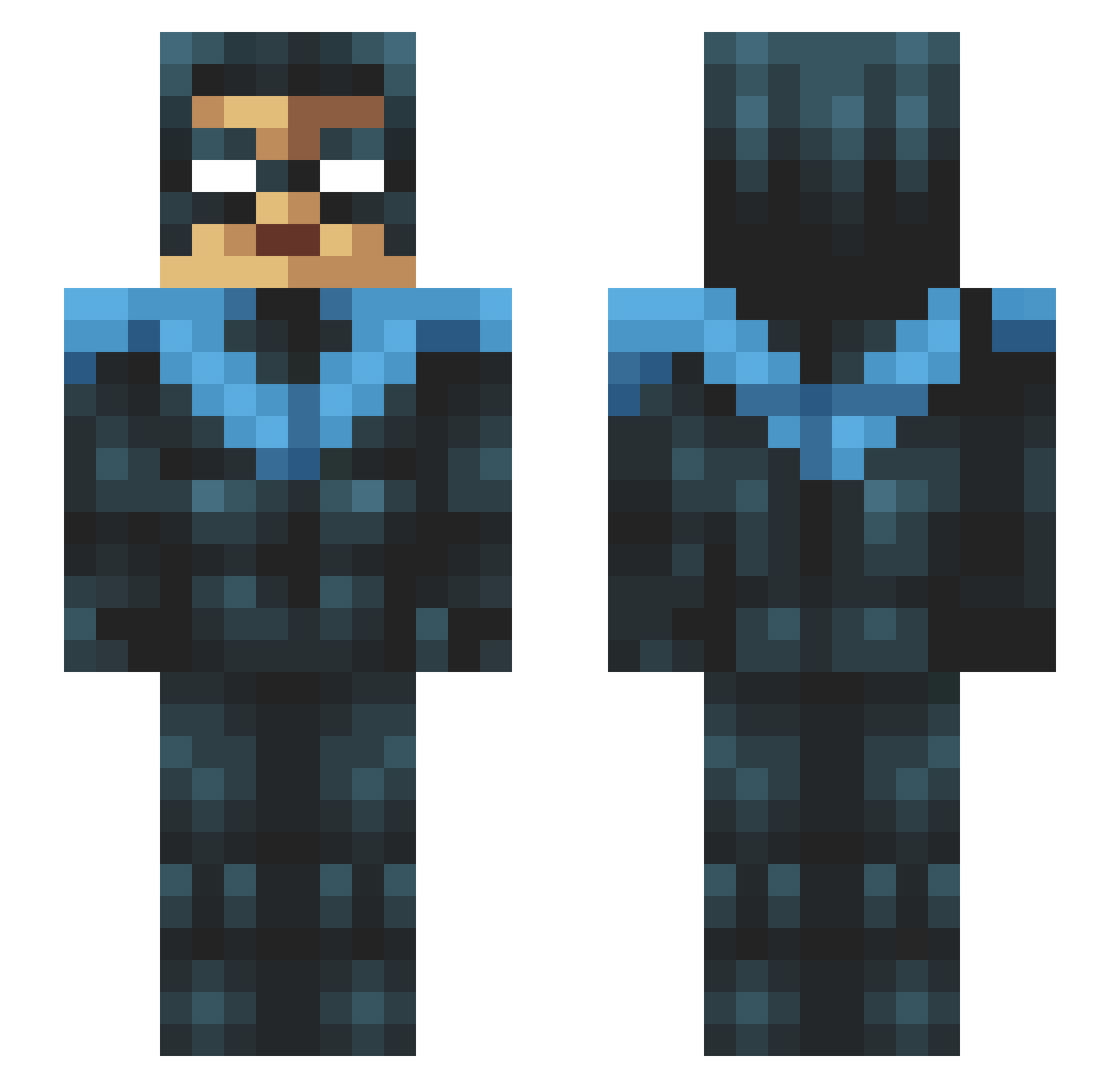 loganninty7 Minecraft skin, front and back view