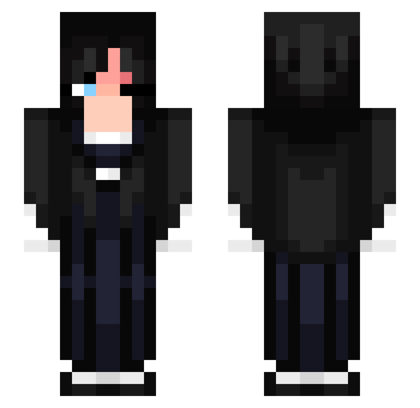 Araneoidea Minecraft skin, front and back view