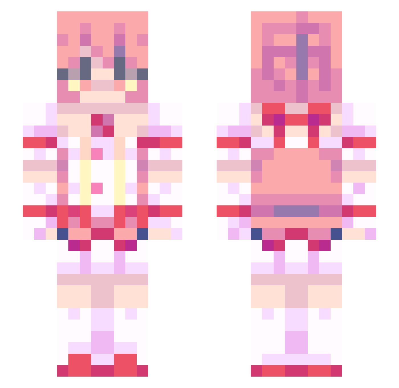 Gusarapito Minecraft skin, front and back view