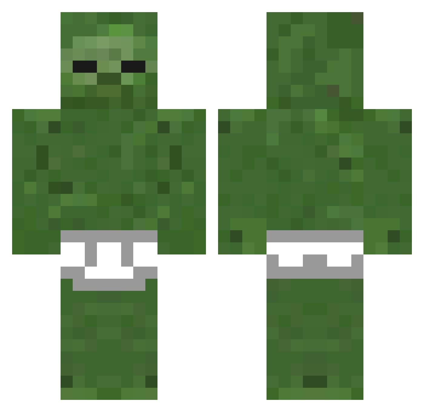 Tung123 Minecraft skin, front and back view