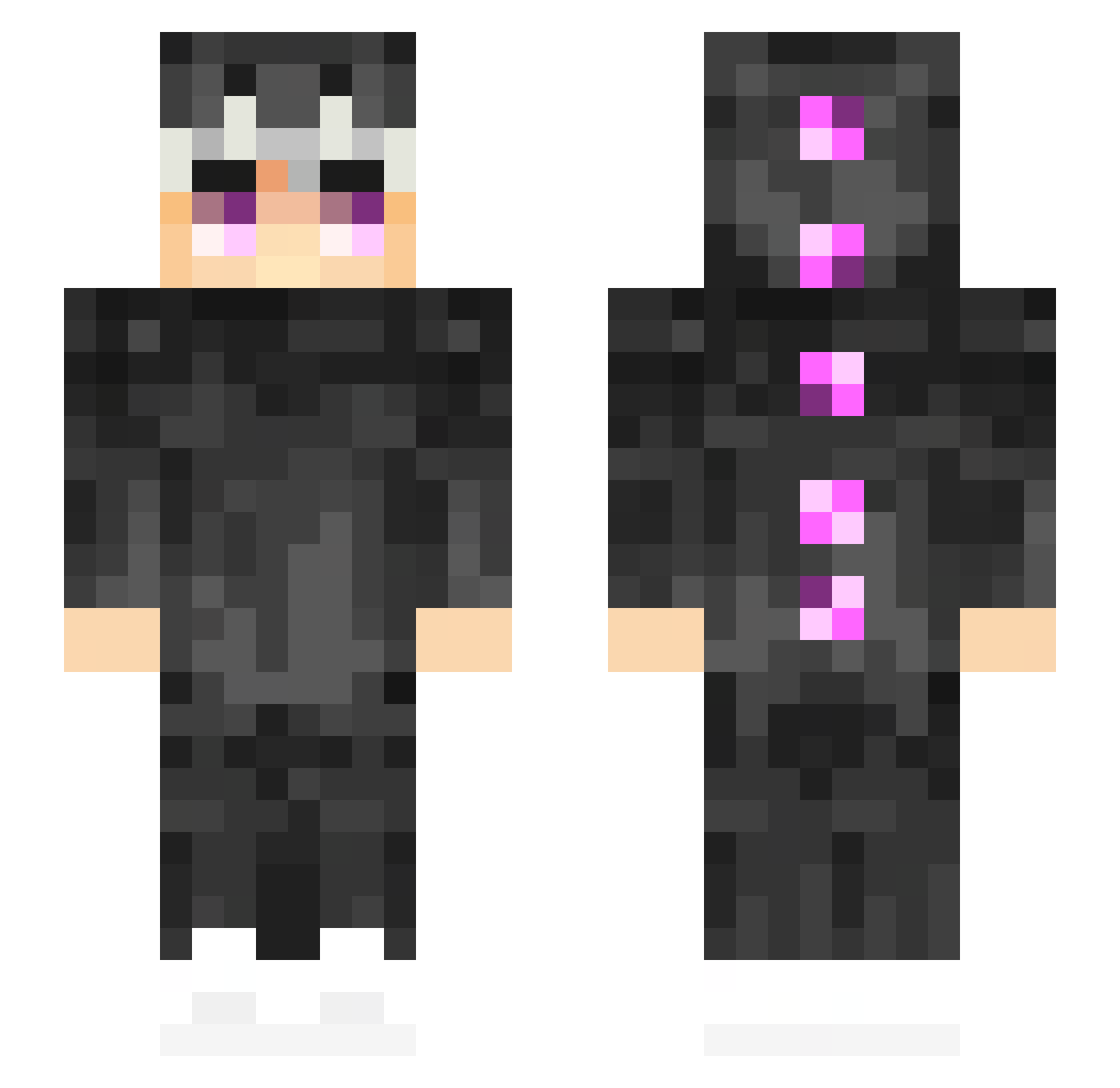 sidn3y_ Minecraft skin, front and back view