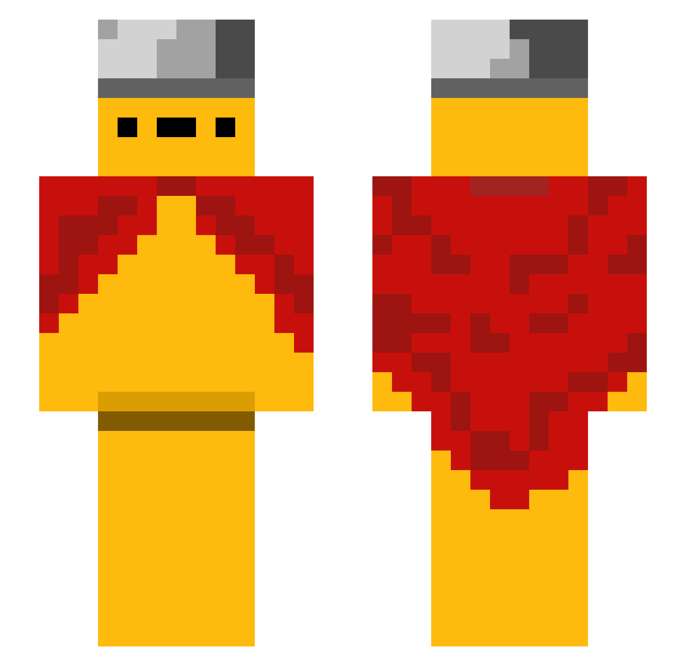 Astro2020_ Minecraft skin, front and back view