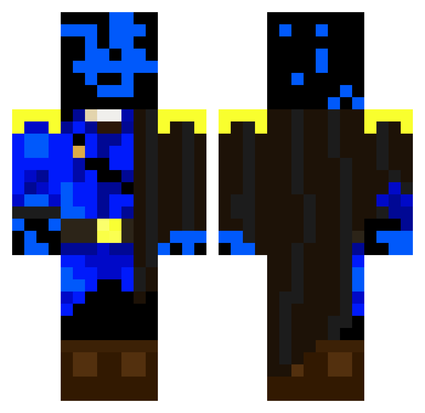 GingggGing Minecraft skin, front and back view
