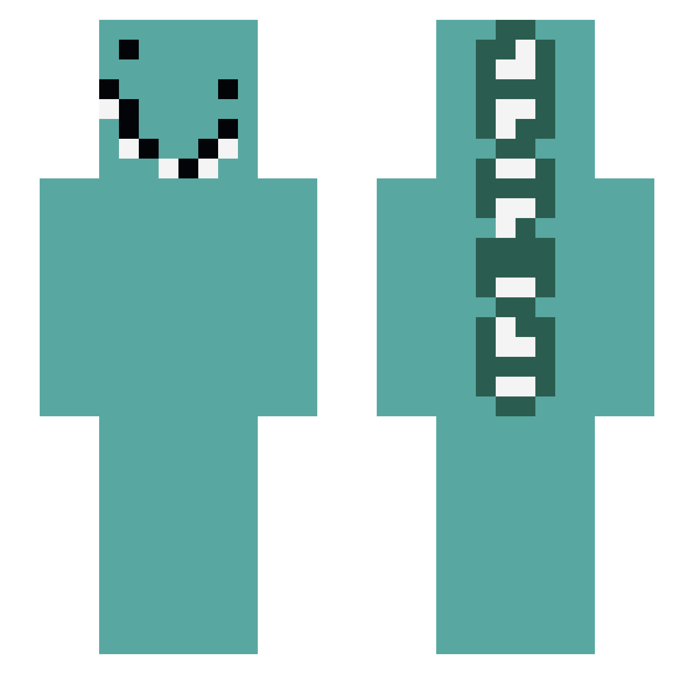 Superads123 Minecraft skin, front and back view