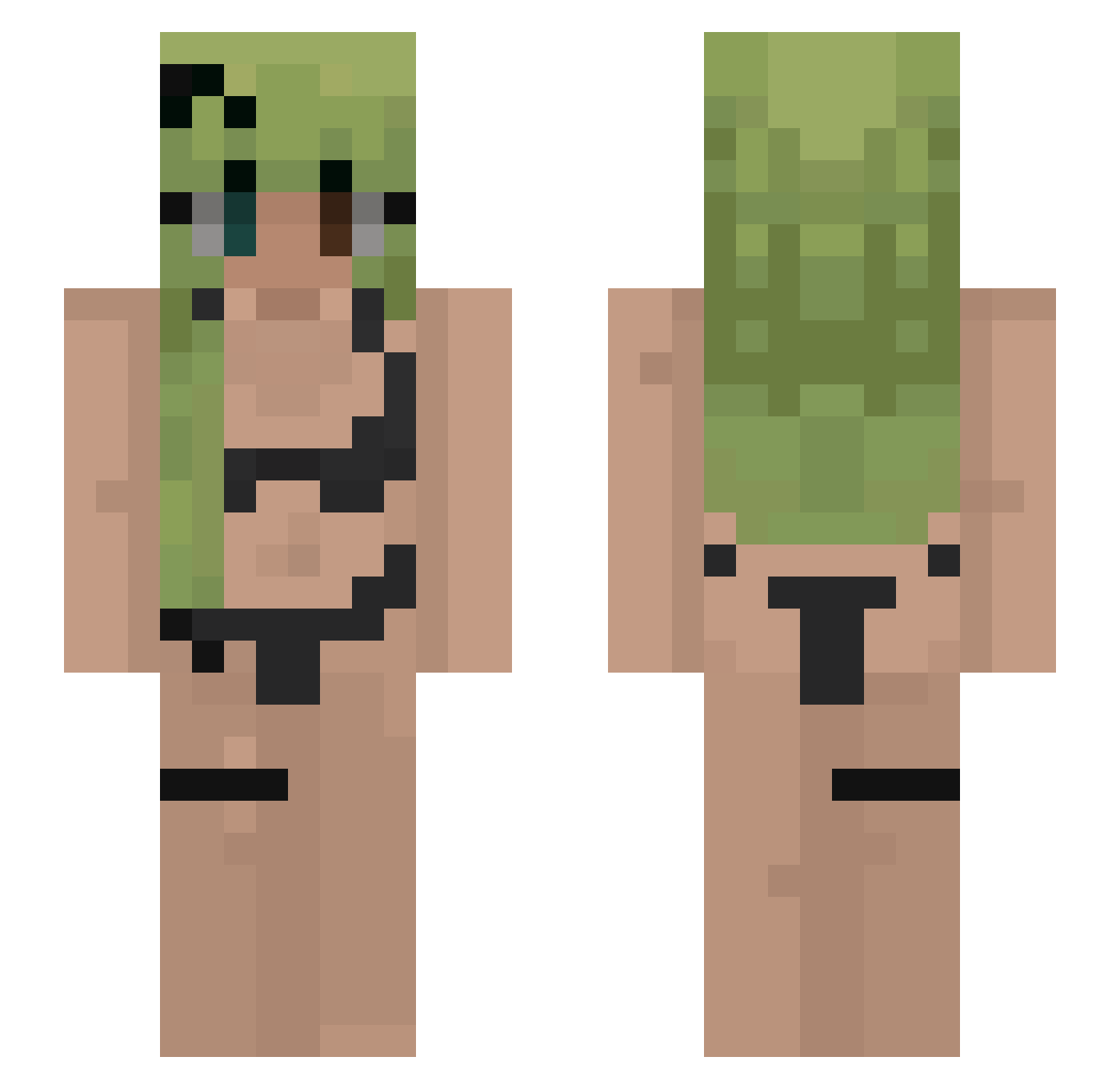 Zhijba Minecraft skin, front and back view