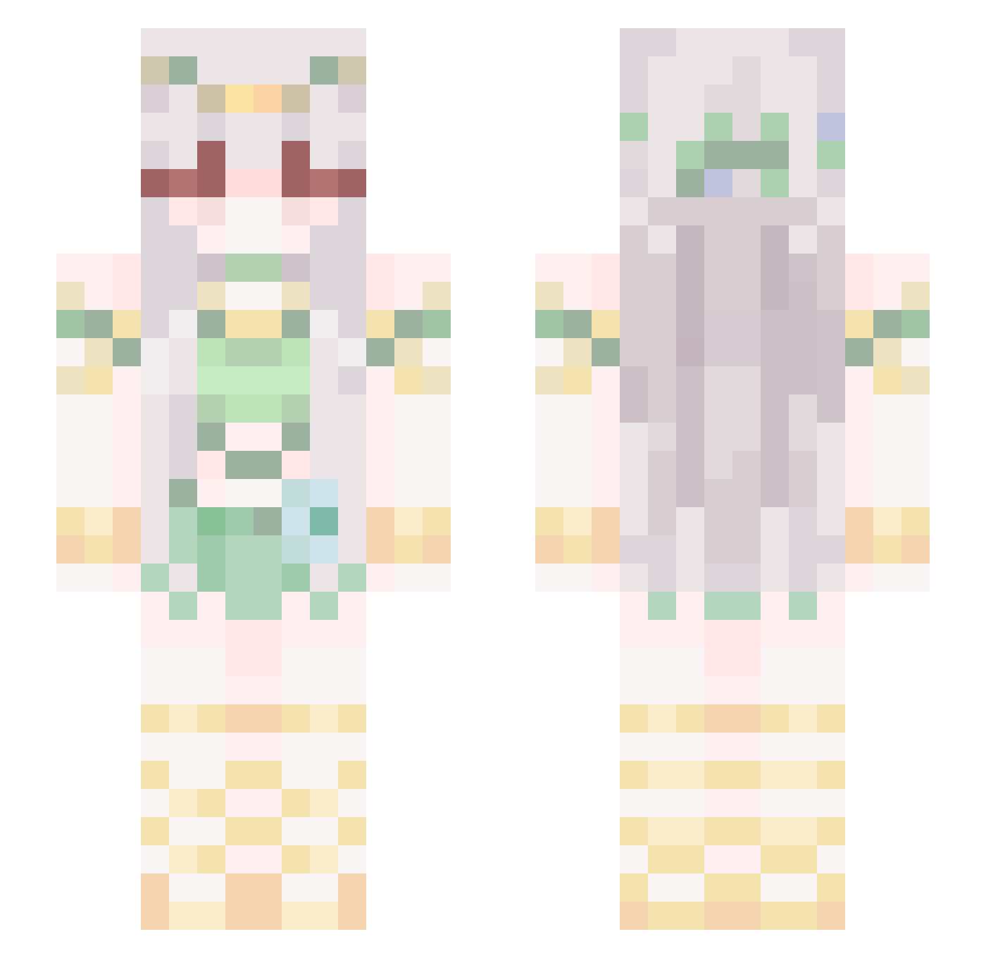 xoxo_silena Minecraft skin, front and back view