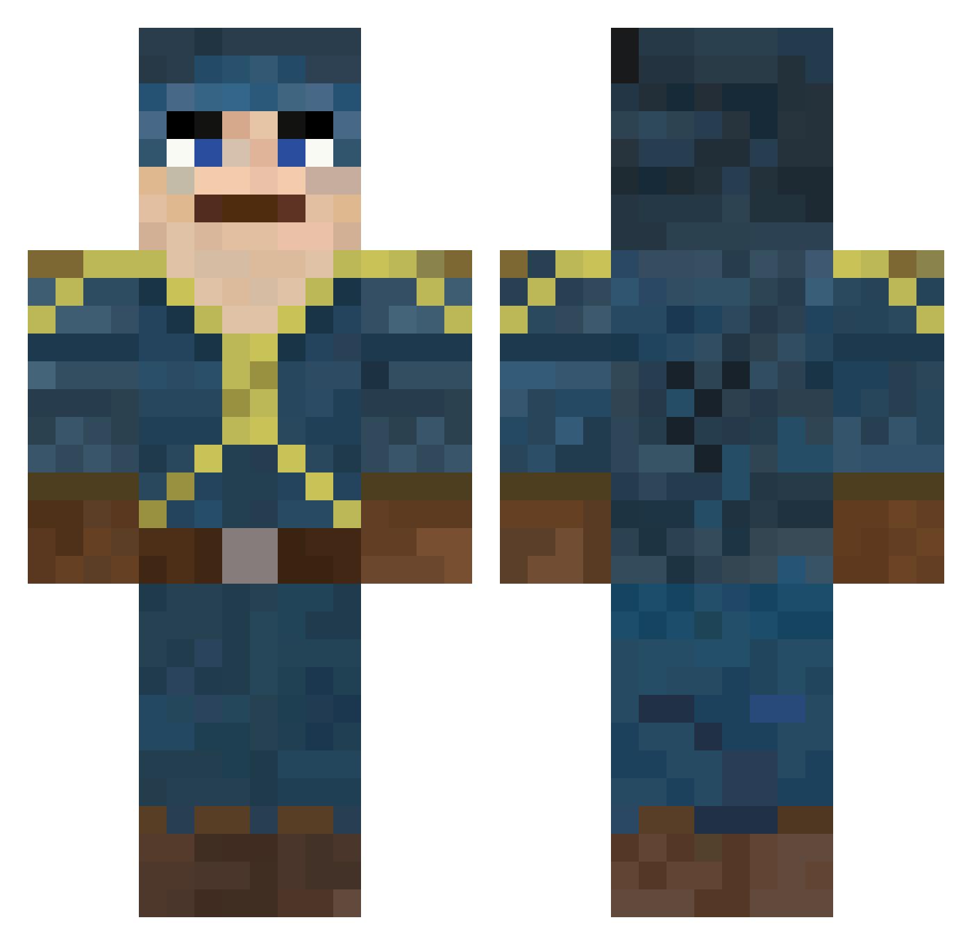 Lucius_Dagon Minecraft skin, front and back view