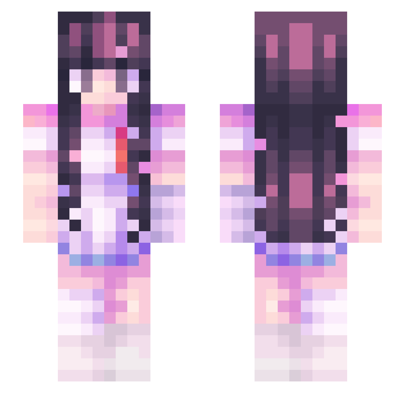 SeaZnZ_ Minecraft skin, front and back view
