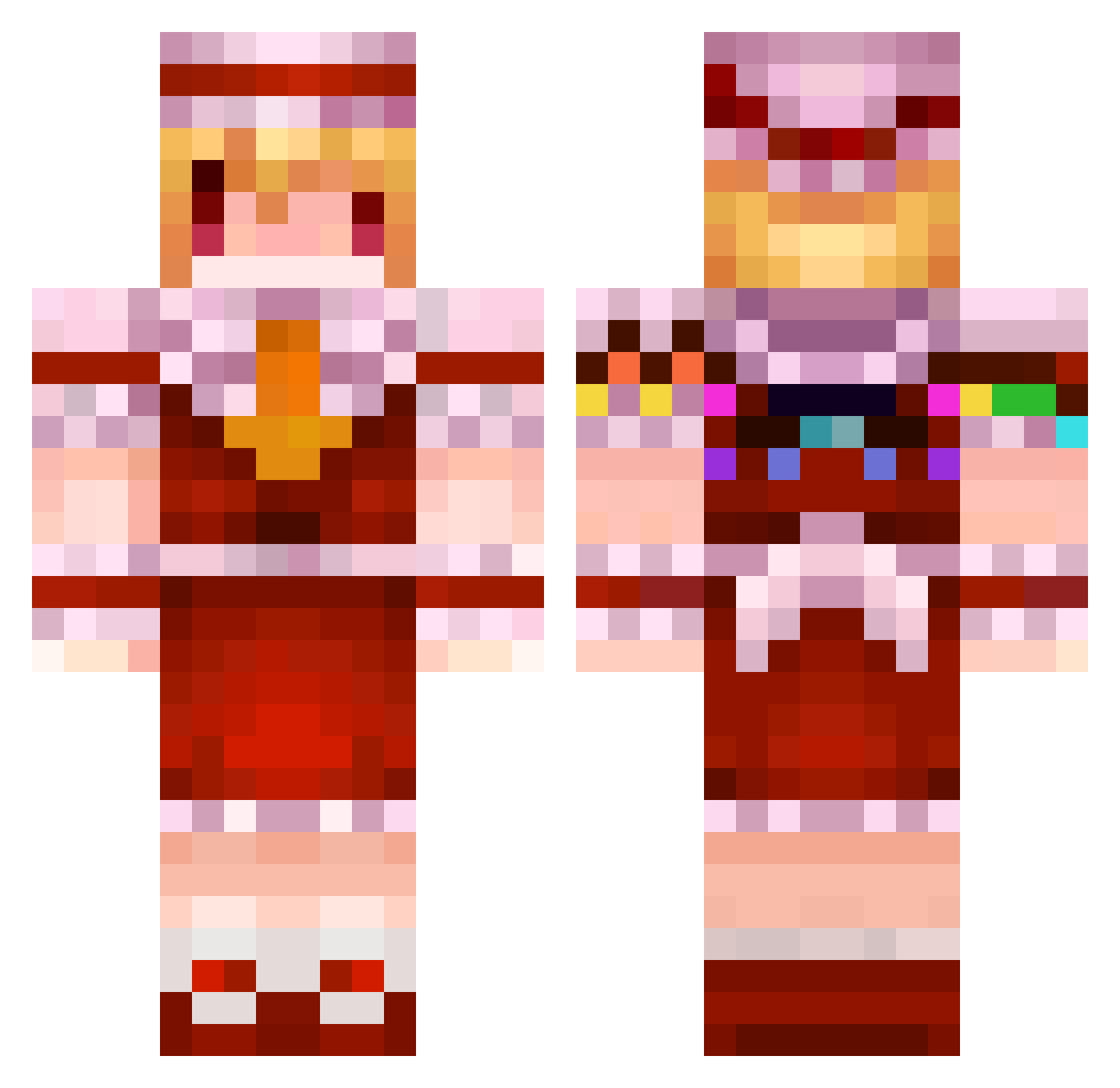 diamondryo0806 Minecraft skin, front and back view