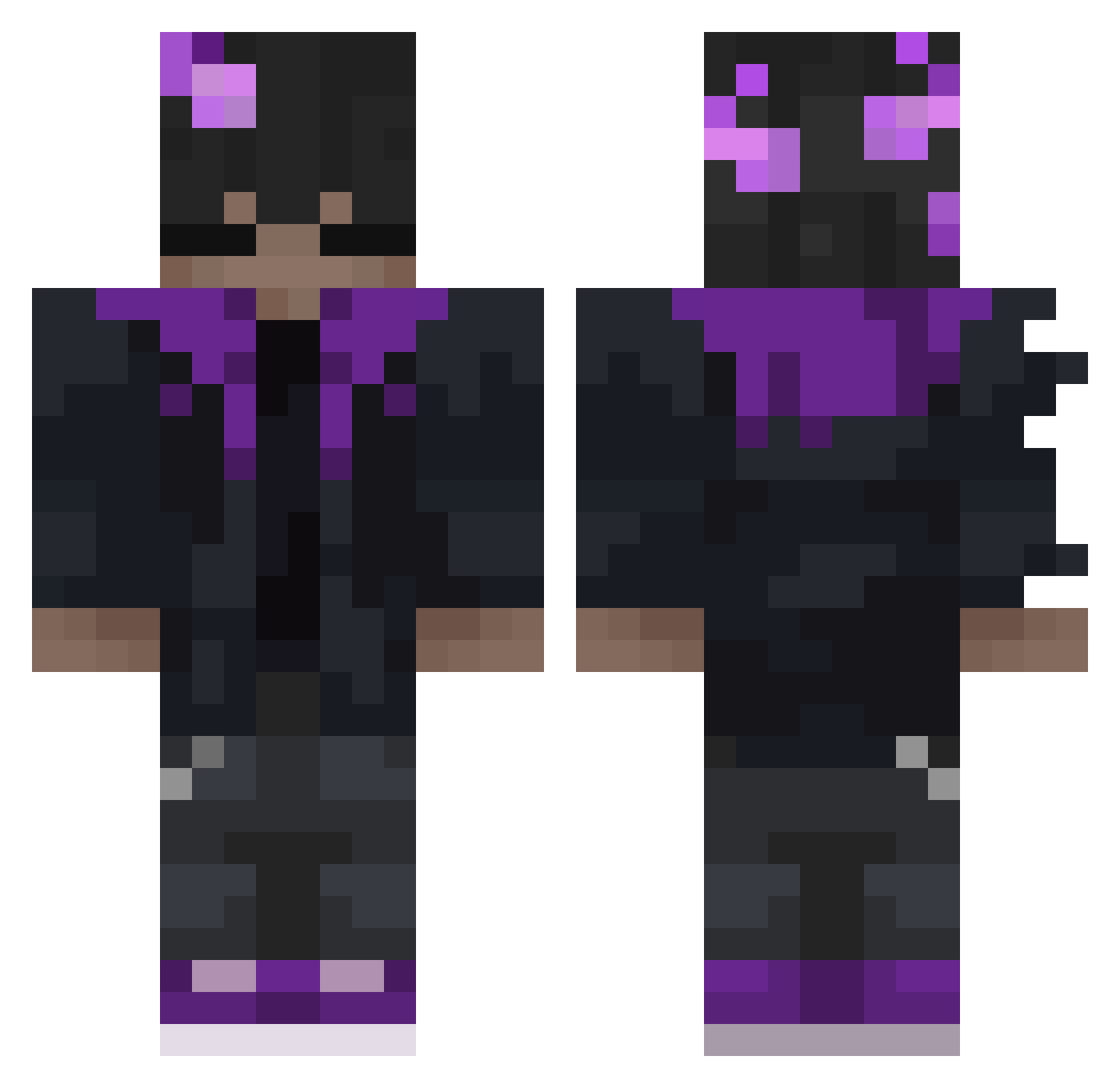 Itsukai Minecraft skin, front and back view