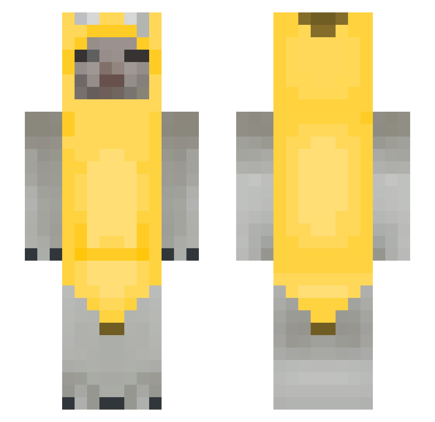 Vulnerabilizado Minecraft skin, front and back view