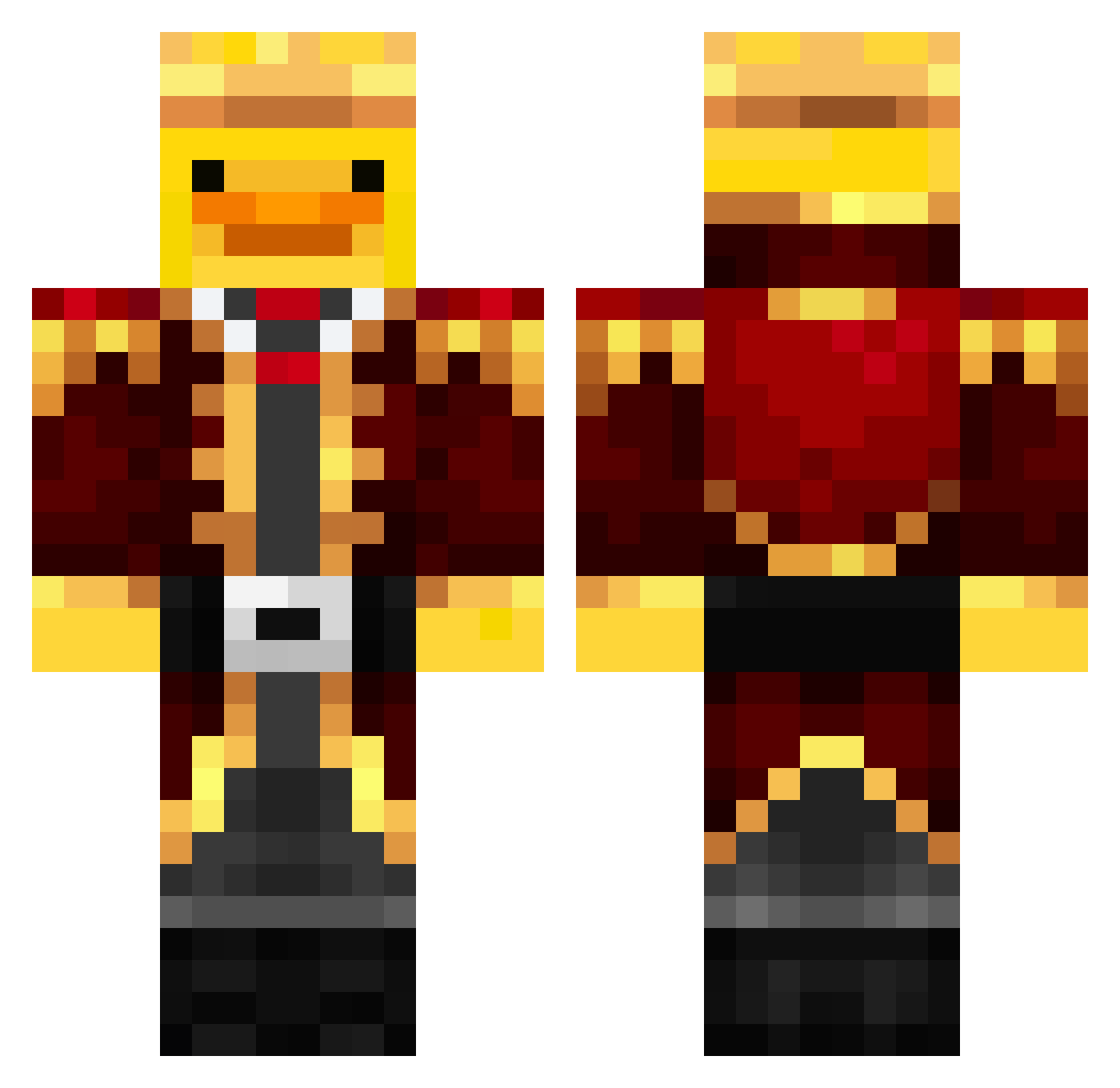 Legendary_duck84 Minecraft skin, front and back view