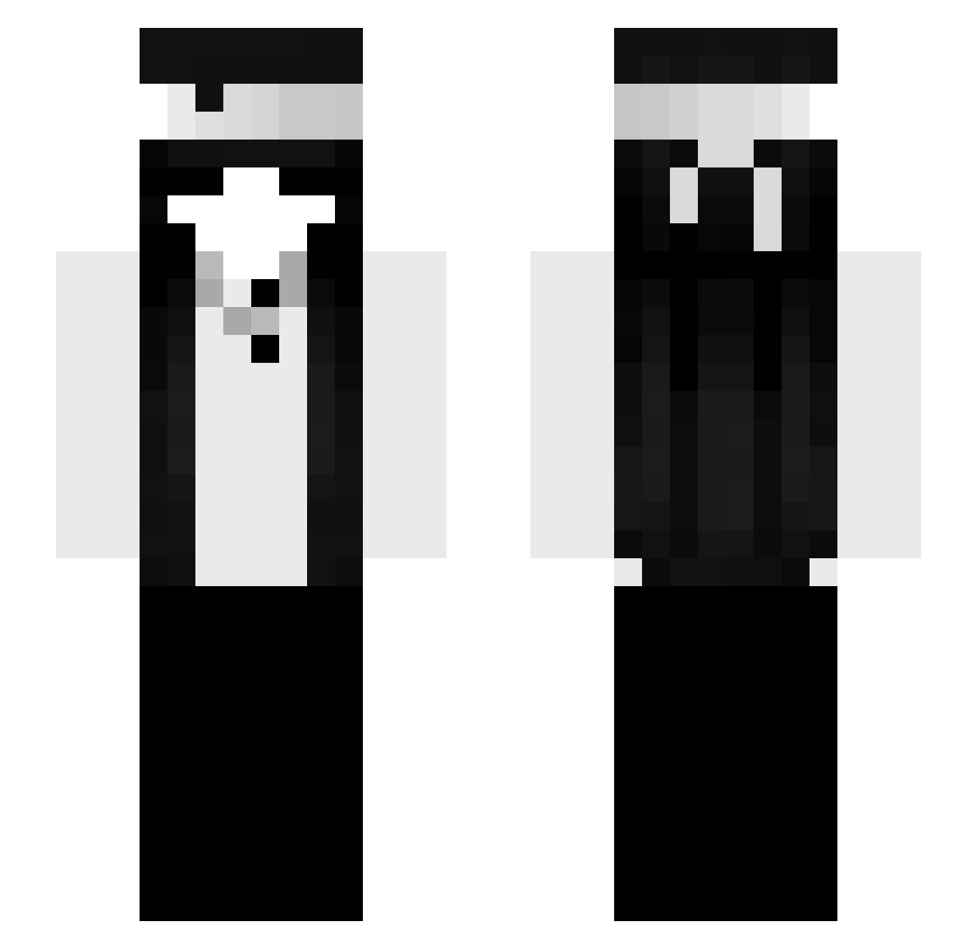 alujyeh Minecraft skin, front and back view