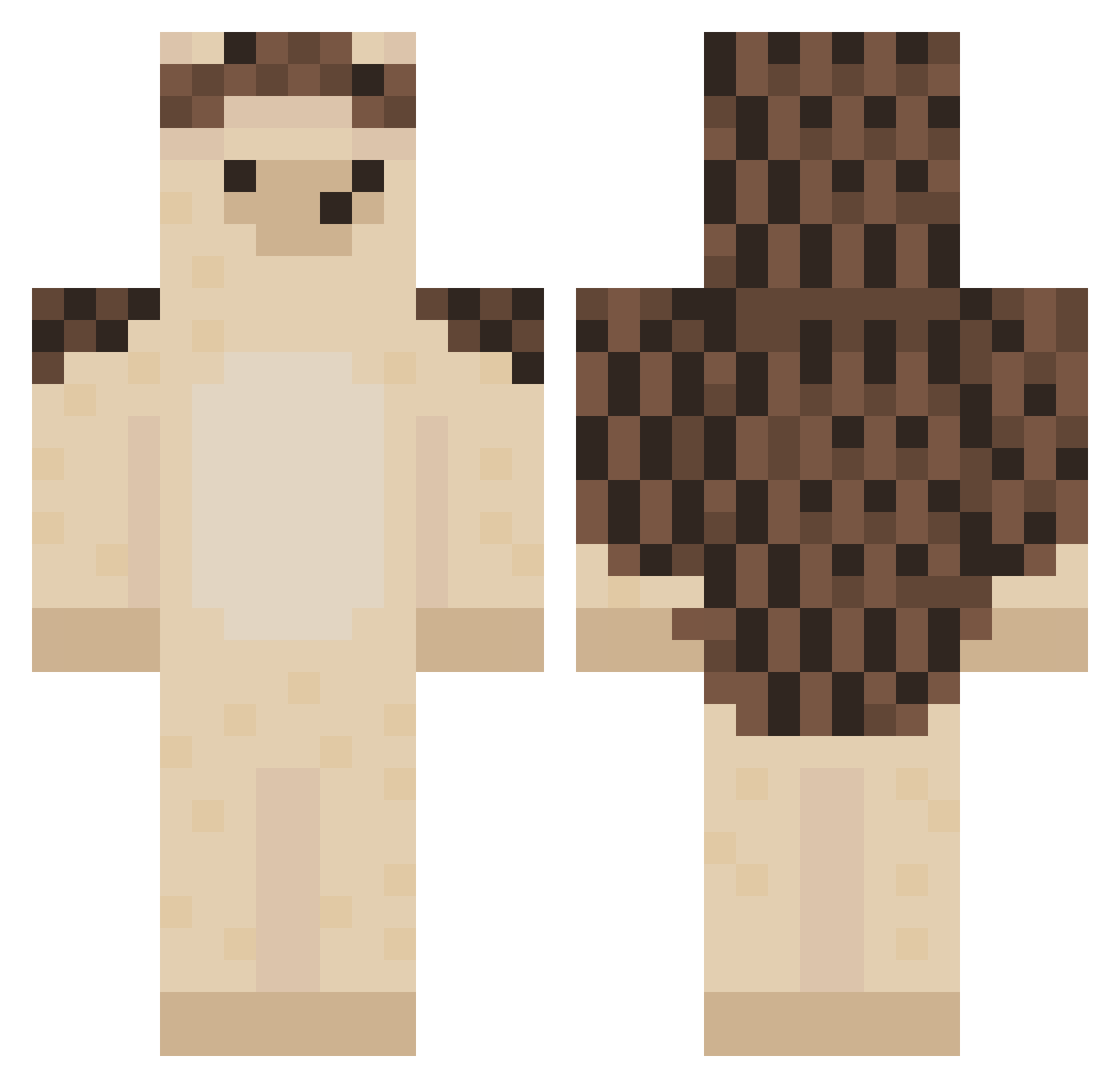 Lictorian Minecraft skin, front and back view